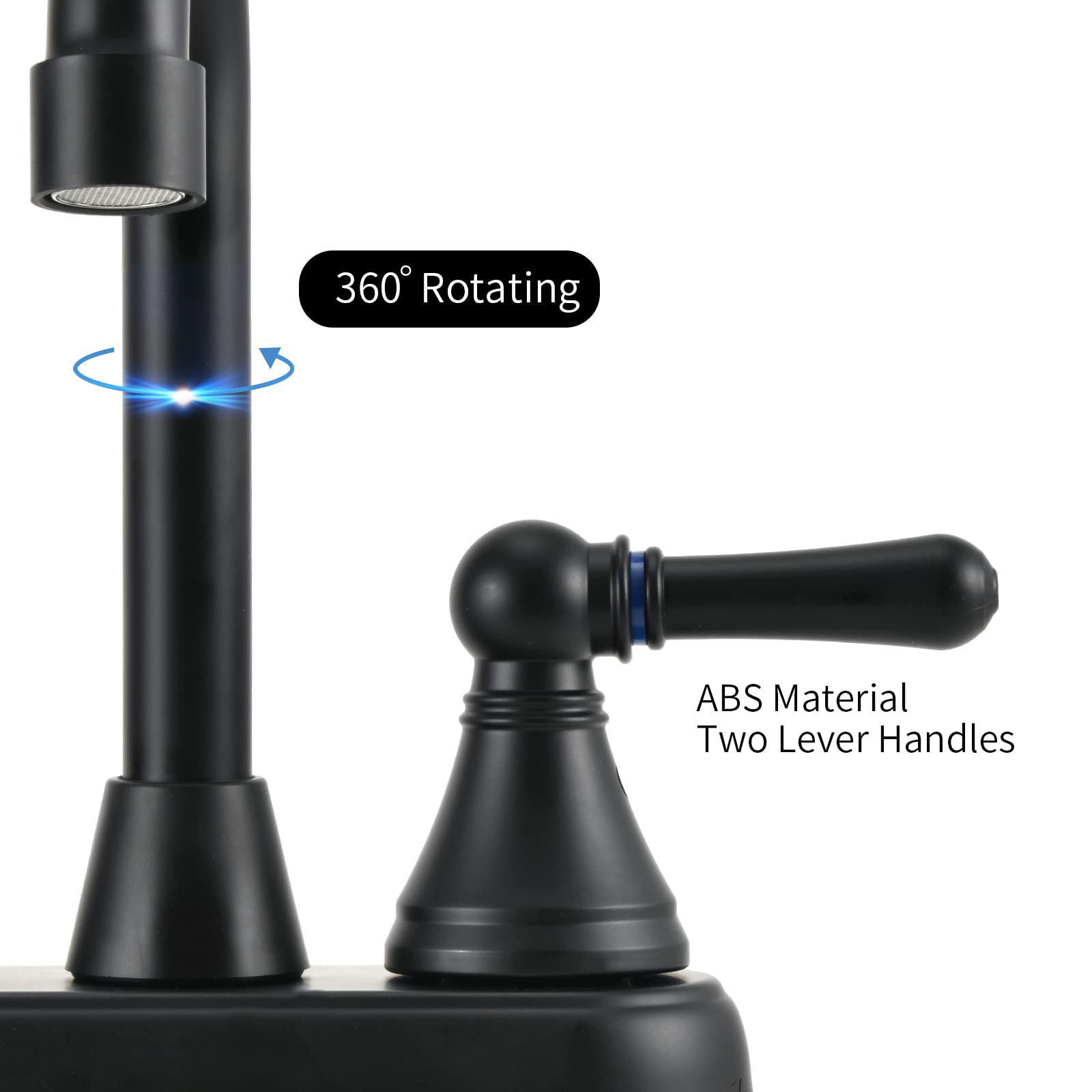 Oymov Rv Bathroom Sink Faucet - Non-Metallic Bathroom Sink Faucets For Rvs, Campers, Travel Trailers, Vans, Fifth Wheels, Motor