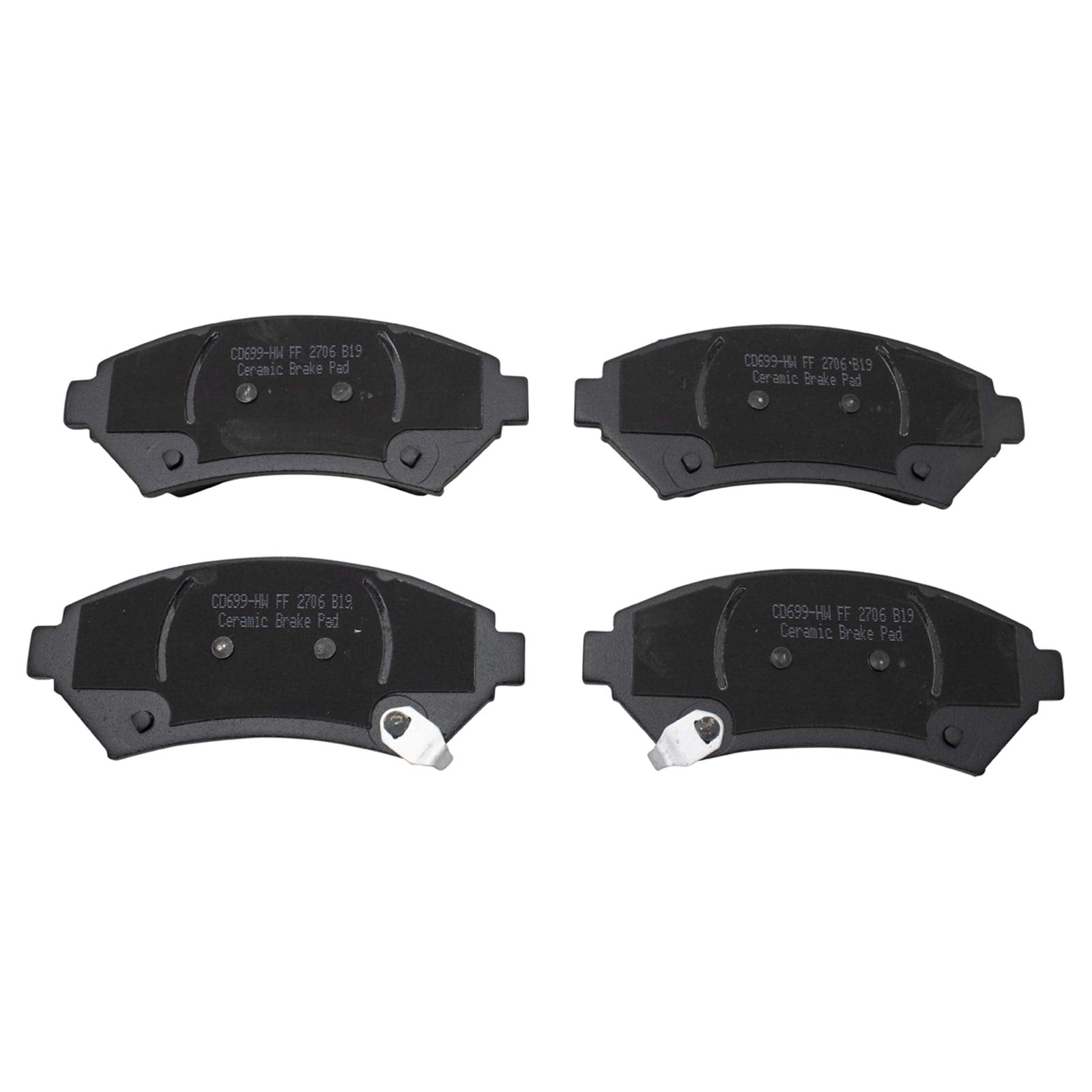 TRQ Front Posi Ceramic Brake Pad Kit for Chevy Pontiac Cadillac Buick