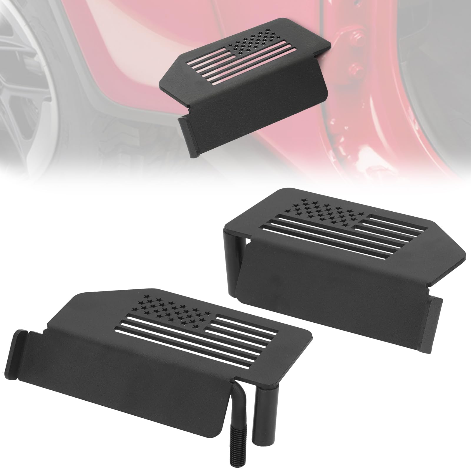 Bordan Front Foot Pegs For Jeep Wrangler Jk Jku Jl Jlu Jt Gladiator 2007-2023, 1941 Style, Comfortable 120 Degree Angle Design