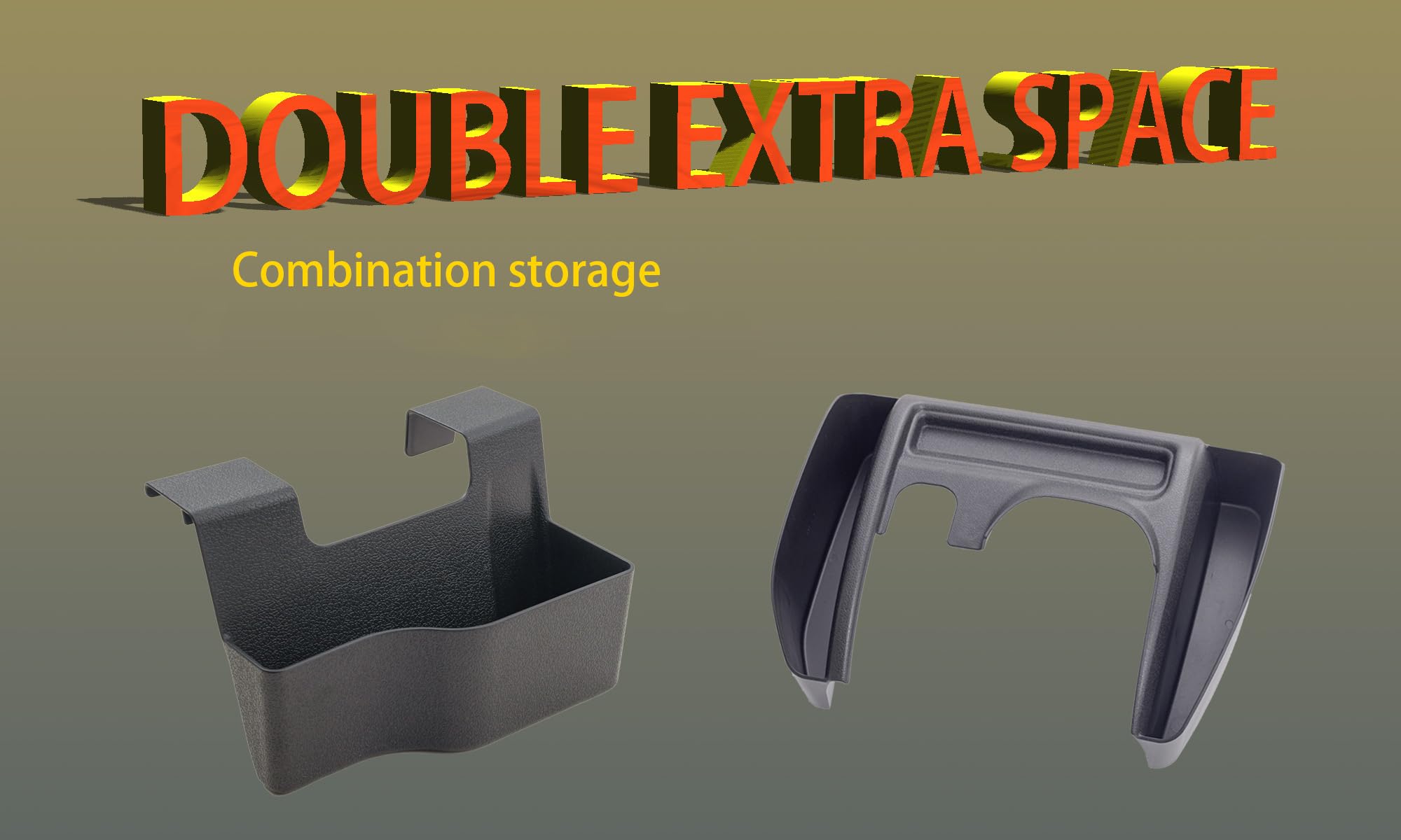 Pimcar 2Pcs Tray Compatible With 2011-2018 Jeep Wrangler Jk/Jku Gear Shift Side Organizer And Center Console Hanging Storage Box, Unlimited Sahara Rubicon Sport Willy Interior Accessories