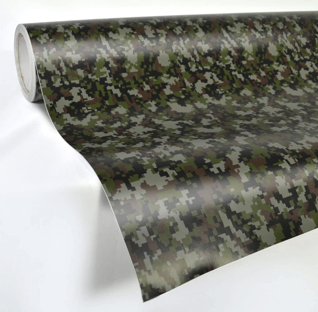 Vvivid Vinyl Camouflage Pattern Wrap Air-Release Adhesive Film Sheets (2Ft X 5Ft, Digital Camo)
