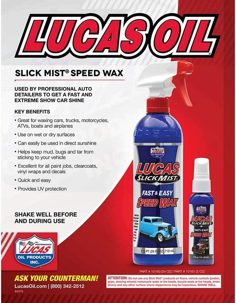 Lucas Oil 10160 Slick Mist Speed Wax - 24 Ounce (Pack Of 6)