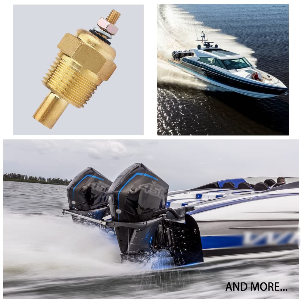 ZeeKee Water Temperature Temp Sender Sensor 806490T 3853787 806490 Coolant Electric Gauge Temperature Sender Compatible with Vol