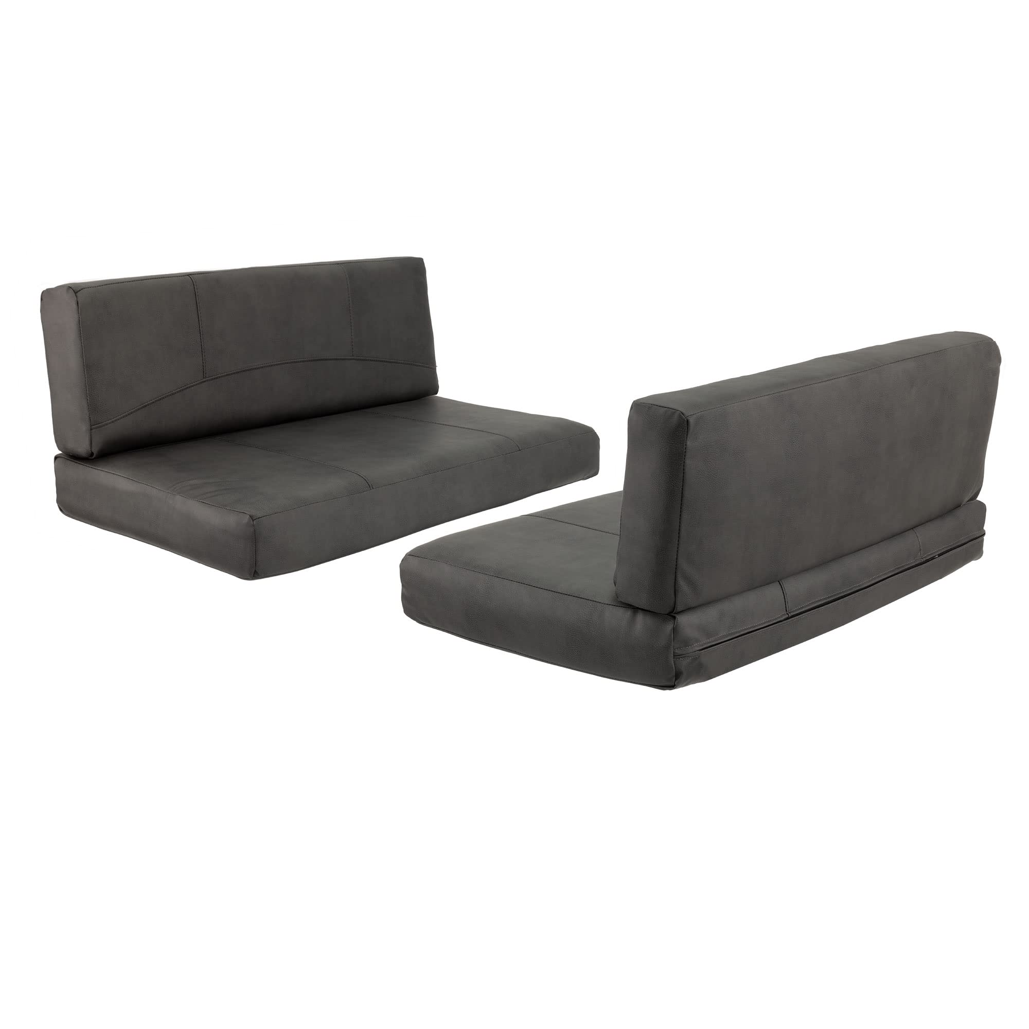 Recpro Rv Dinette Booth Cushions With Memory Foam Camper Trailer Bed (Gunmetal, 36'')