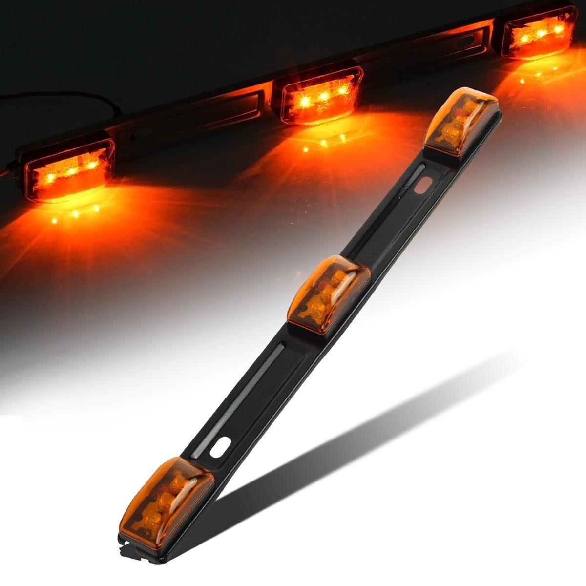 Partsam Amber 12V Led Tow Truck Light Bars, Led Identification Bar Lights Marker Lights, 14.17'' Amber Id Bar Marker Lights, Tru