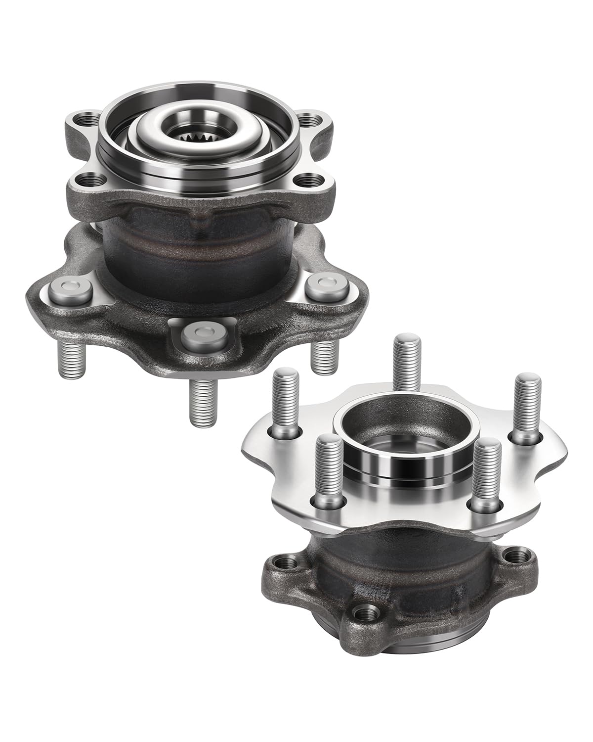 ECCPP Wheel Hub and Bearing Assembly Rear 512373 fit for 2008 2009 2010 2012 2013 Nissan Rogue 5 lugs Wheel hub Without ABS 2 Pi
