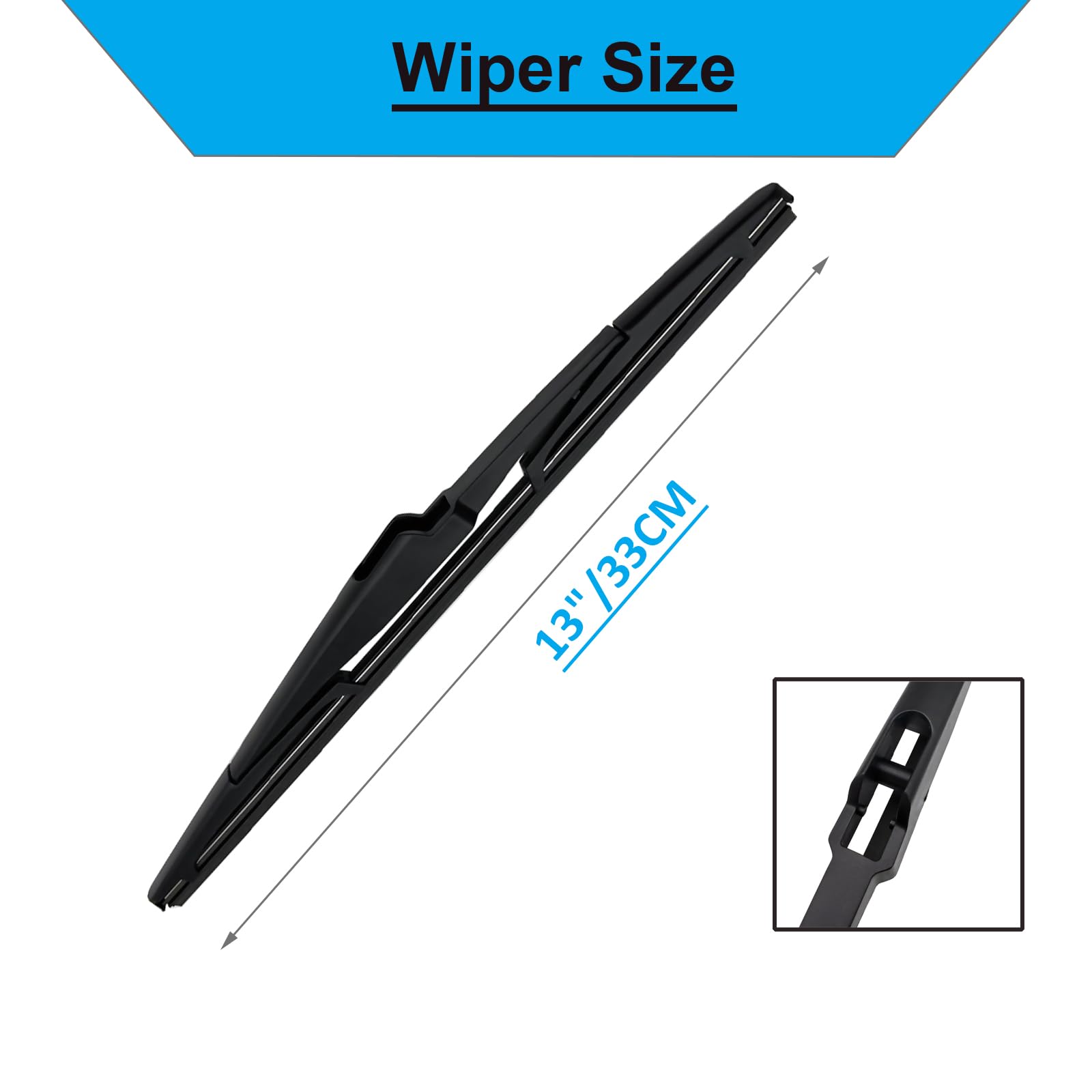 Rear Wiper Blade-13'' Rear Windshield Wiper Blades For Hyundai Santa Fe 2013-2022, Hyundai Santa Fe Xl 2013-2019,Hyundai Santa F