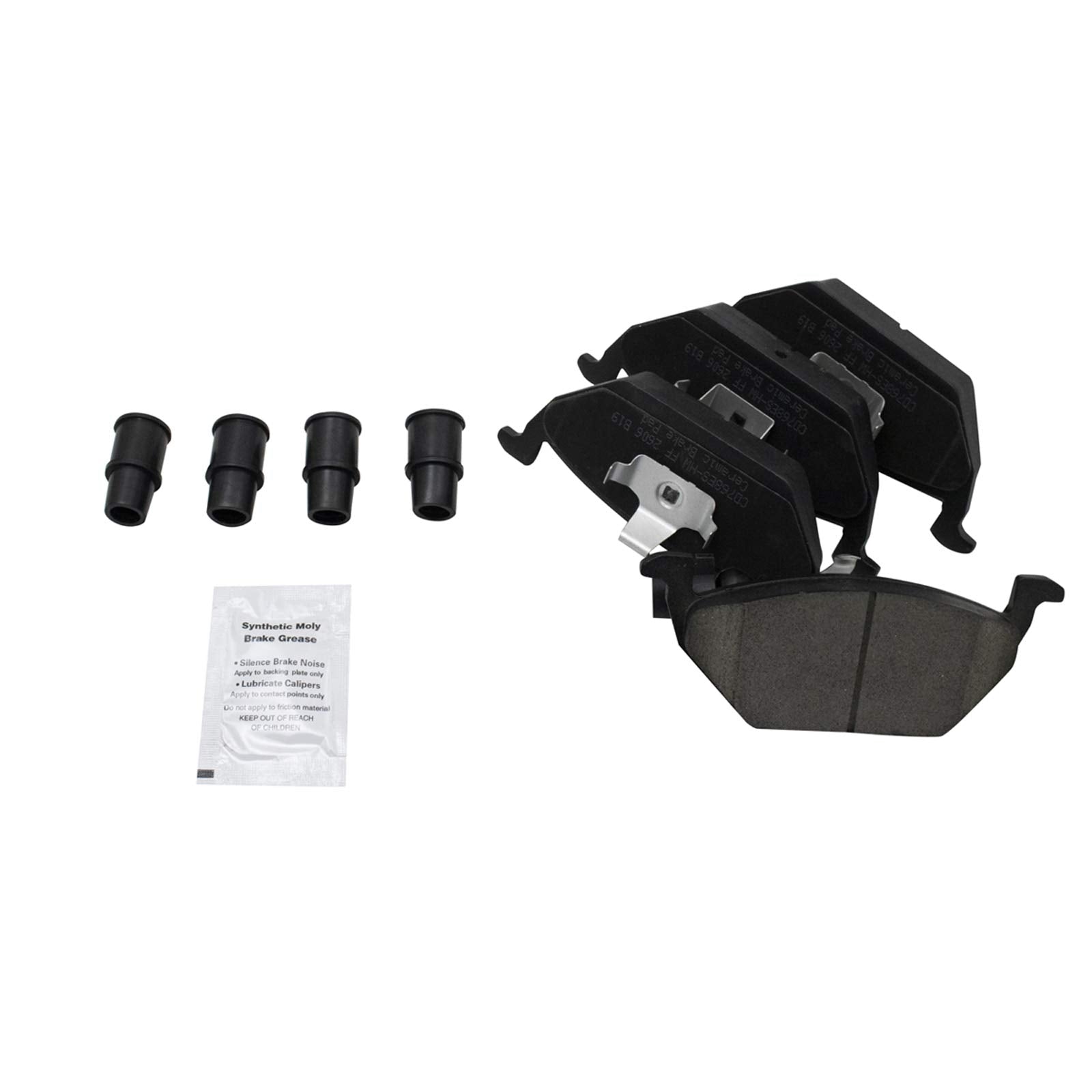 Trq Front And Rear Brake Pad & Rotor Kit Brake Pads Brake Rotor Ceramic Compatible With 2009-2010 Volkswagen Beetle 1999 Jetta