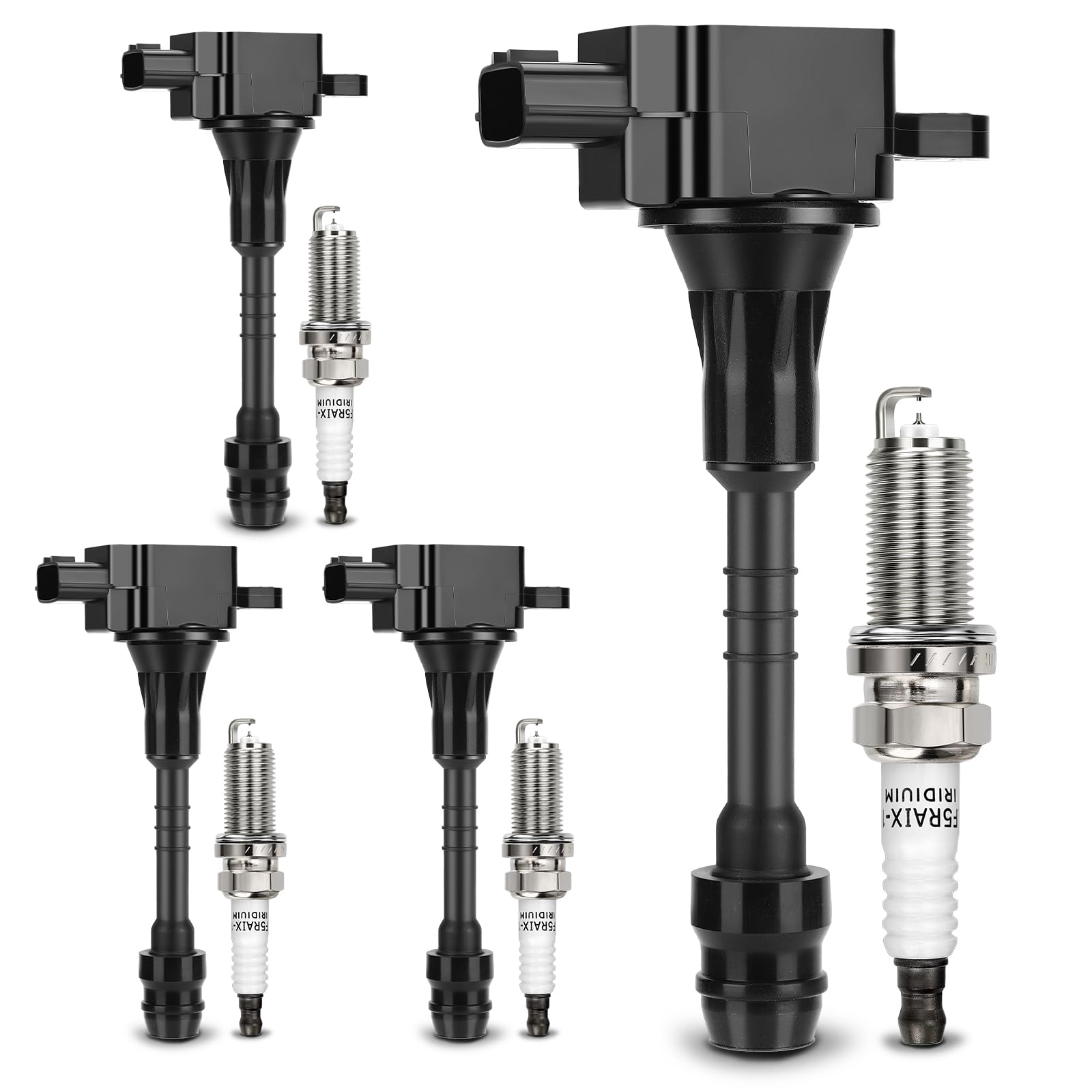 Uf351 Ignition Coil & 4505 Double Iridium Spark Plug For 2001-2005 Nissan Almera,2002-2006 Sentra 1.8L L4 Replaces# 22448-6N015