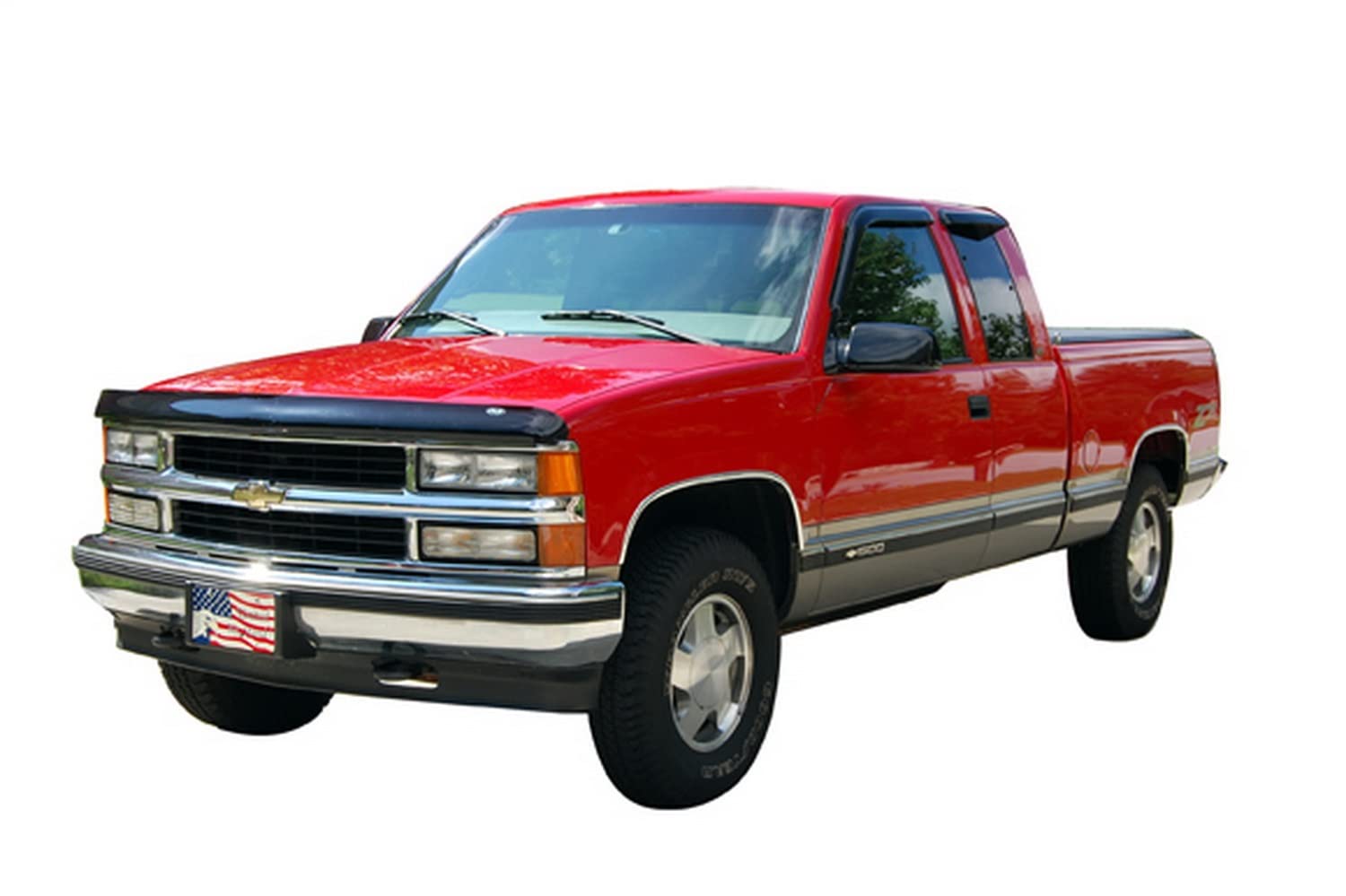 Auto Ventshade [Avs] Bugflector Ii / Hood Shield | Fits 88-99 Chevy/Gmc C1500,K1500, 88-00 C2500/3500,K2500-K3500, 92-99 Subr, 92-94 Blazer, 92-99 Yukn, 95-99 Tahoe, 1 Pc. | Dark Smoke - 25631