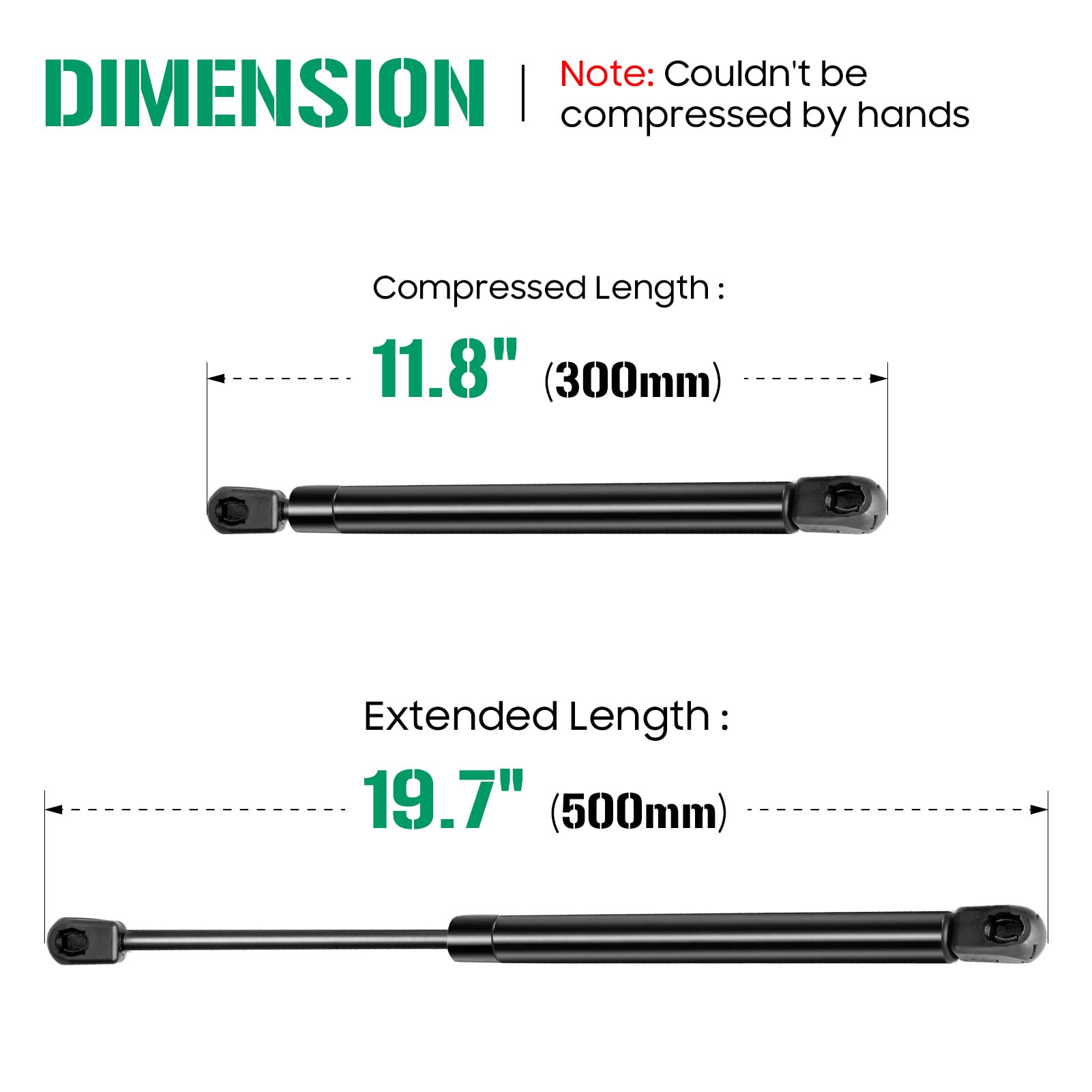 20' 40 Lbs 178 N Gas Spring Struts Prop Shock For Tonneau Cover Rv Door Bed Camper Shell Rear Window Toolbox Lid C16-08316 C1608316 Qty 2