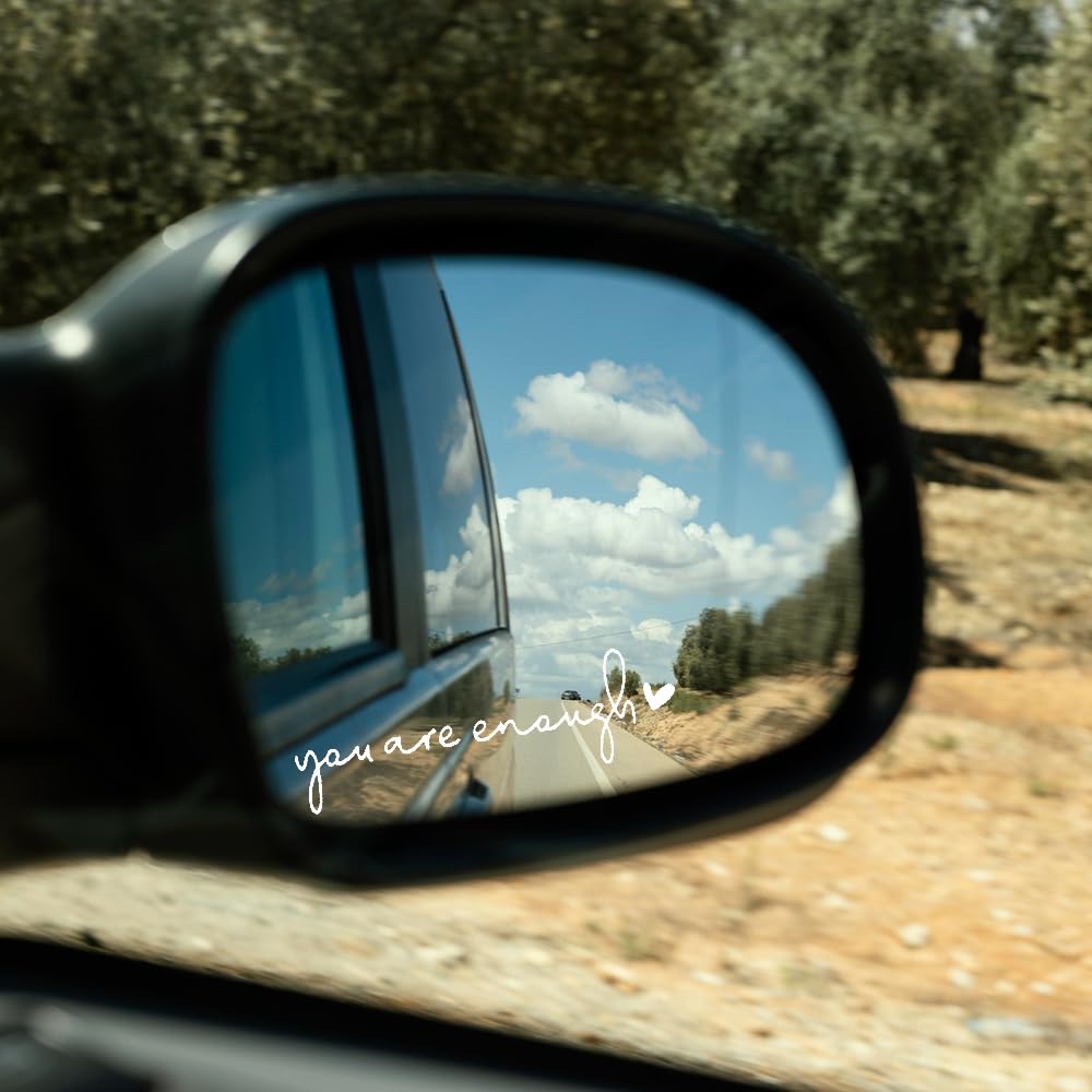 Miarita 3X Hello Beautiful Rearview Mirror Decal, Vanity Mirror Stickers, Car Decals for Women, Rear View Mirror Sticker, Car St