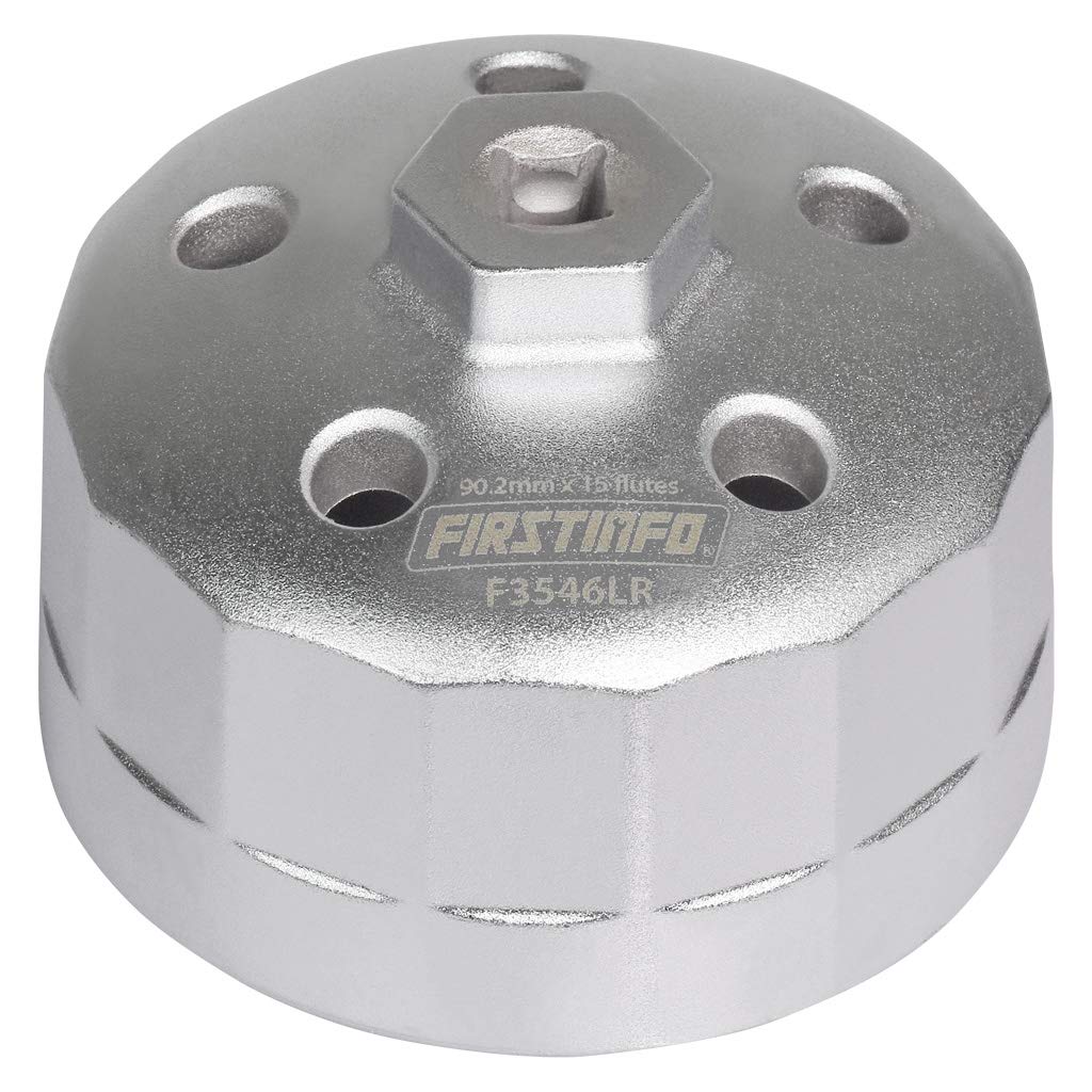 Firstinfo 3/8'' Drive 90.2Mm 15 Flutes Oil Filter Wrench, Compatible With Land Rover & Jaguar - Fits 3.0L & 5.0L Gas Engines