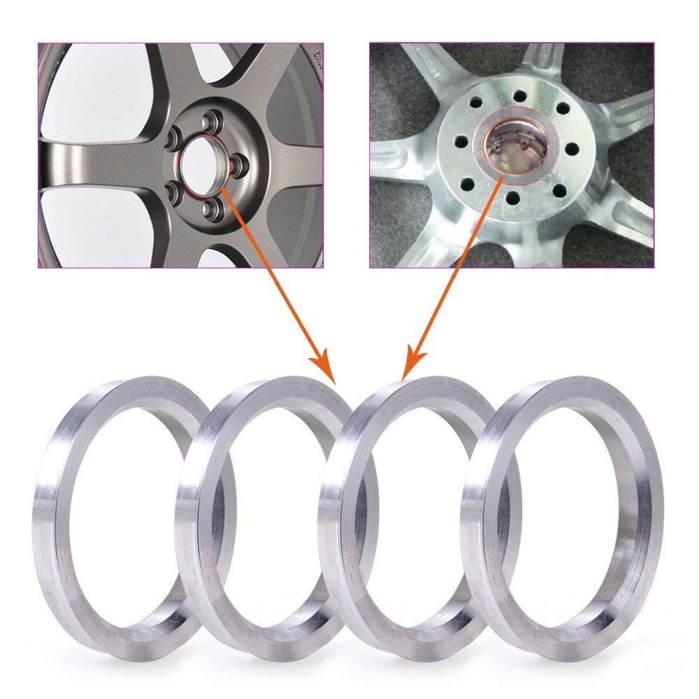 Zhteapr 4Pcs Wheel Hub Centric Rings 72.6 To 66.1 - Od=72.6Mm Id=66.1Mm - Aluminium Alloy Wheel Hubrings
