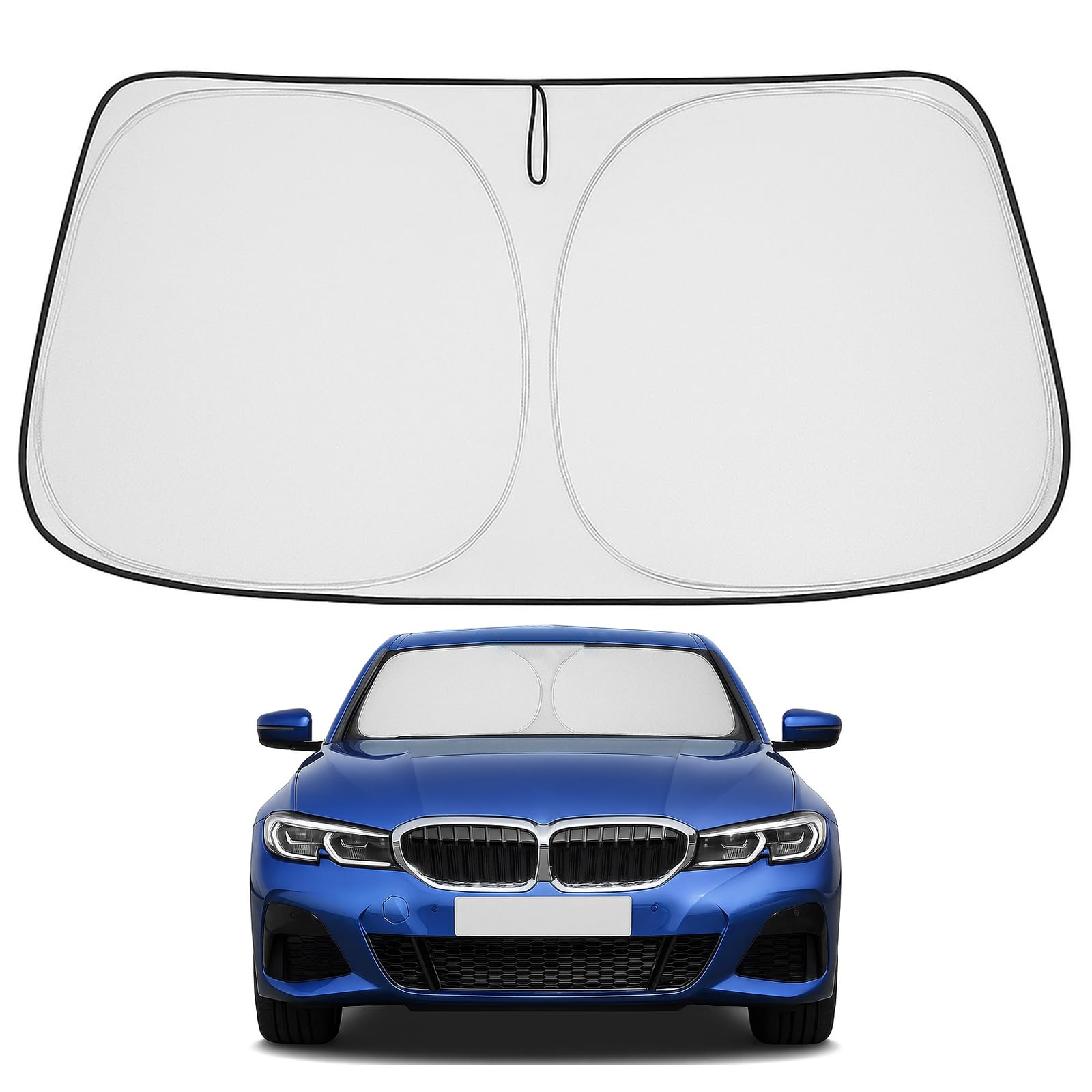 Proadsy Front Windshield Sun Shade Foldable Sunshade Protector Custom Fit 2019-2024 2025 Bmw 3-Series 3 Series Accessories 2025 Upgrade
