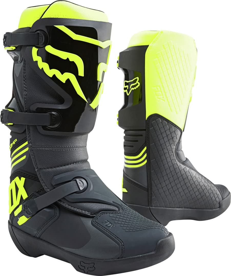Fox Racing Men's Comp Motocross Dirt Bike Boots, Black/Yellow, 13