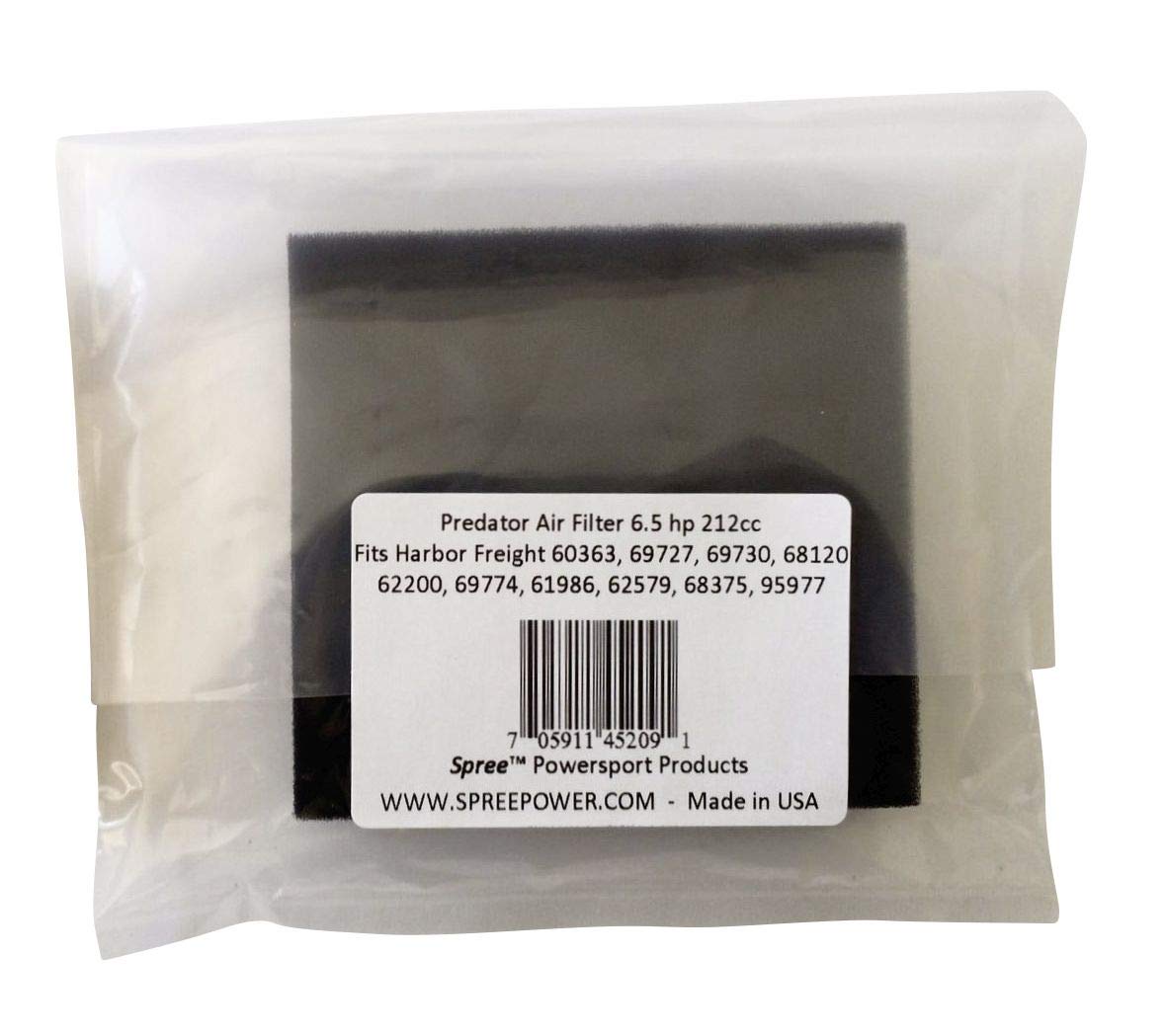 Spree Compatible Replacement For Spree Harbor Freight Predator 212 6.5 Hp Air Filter Element Cleaner