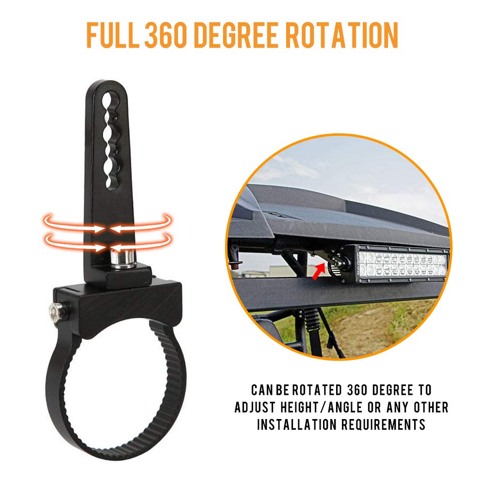 Auxbeam Light Bar Mounting Bracket Kit 2 Inch Bull Bar Roll Cage Clamps Mount Clamps Universal Holder Kits For Led Hid Light Bar