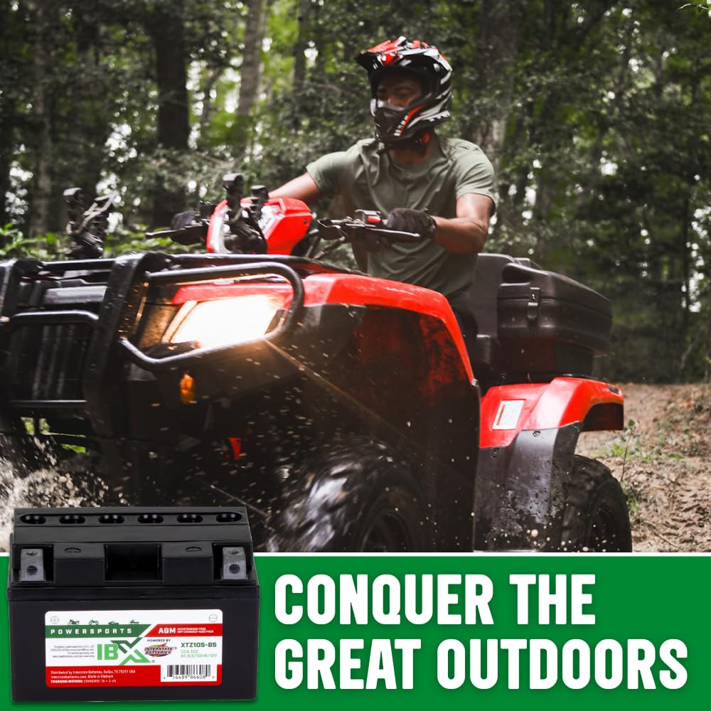 Interstate Batteries Ytz10S-Bs 12V 8.6Ah Powersports Battery 150Cca Agm Rechargeable Replacement For Bmw, Honda, Kawasaki, Yamah