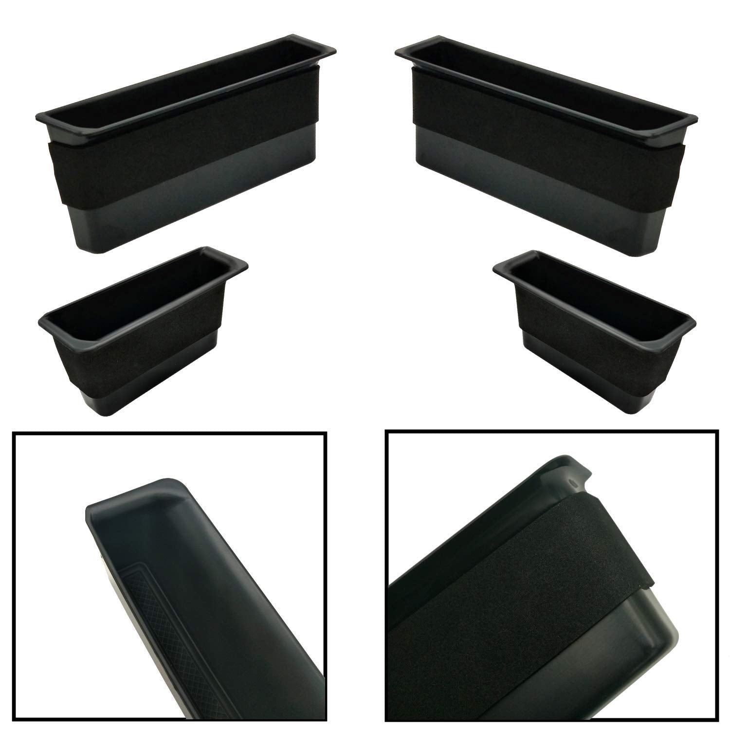 Jojomark Compatible With Jeep Wrangler Jk Jku 2007-2010 2-Door/4-Door Door Grab Handle Storage Box Organizer Tray Accessories