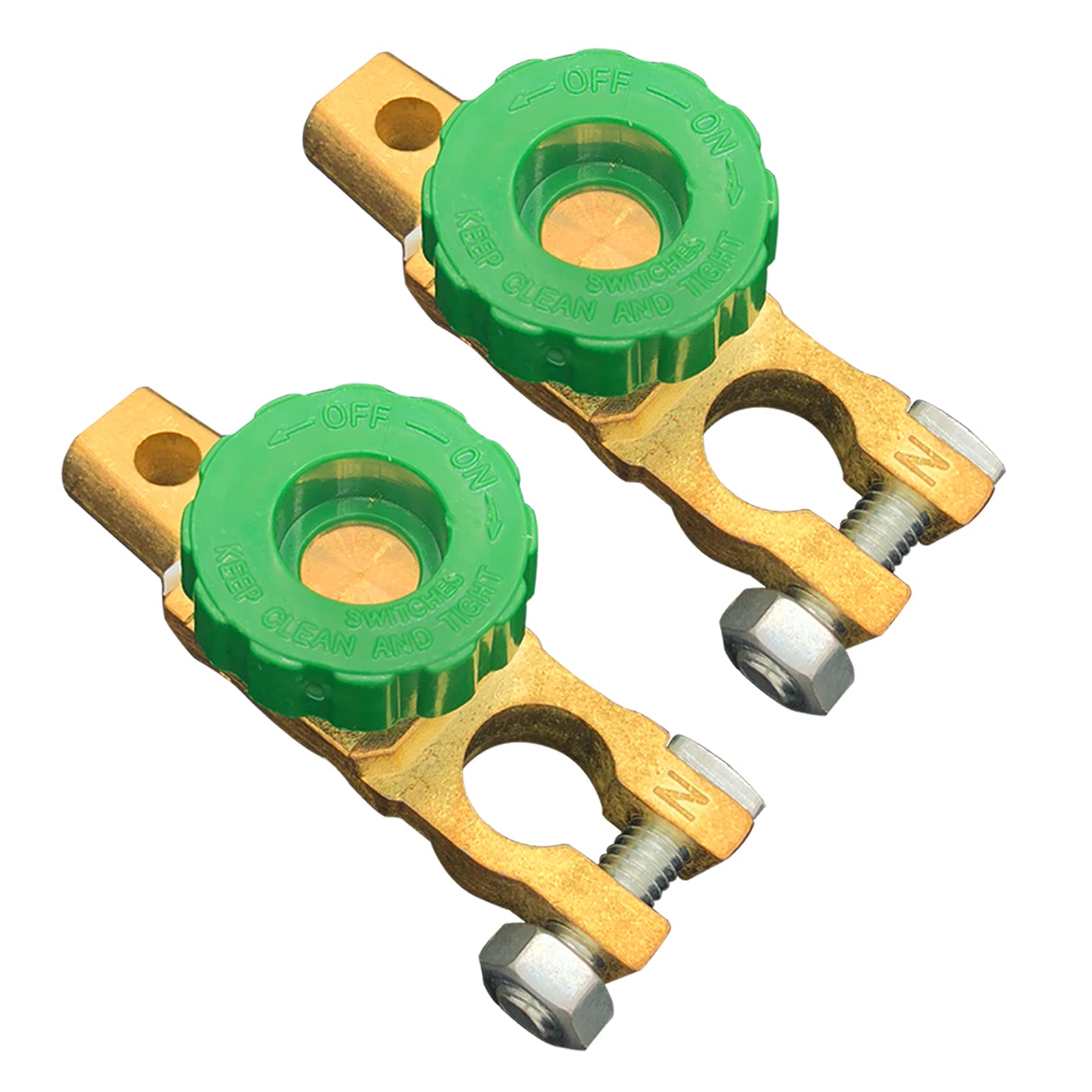 Top Post Battery Disconnect Switch, Ampper Battery Master Switch Isolator For Power Disconnect Cut Off (2 Pack)