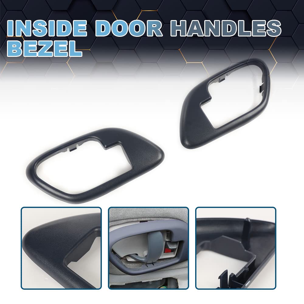 Pit66 Inside Door Handles Bezel, Compatible With 1995-1999 Chevy Tahoe/Fit 1995-1999 Gmc Suburban/Fit 1995-1999 Gmc Yukon Blue #