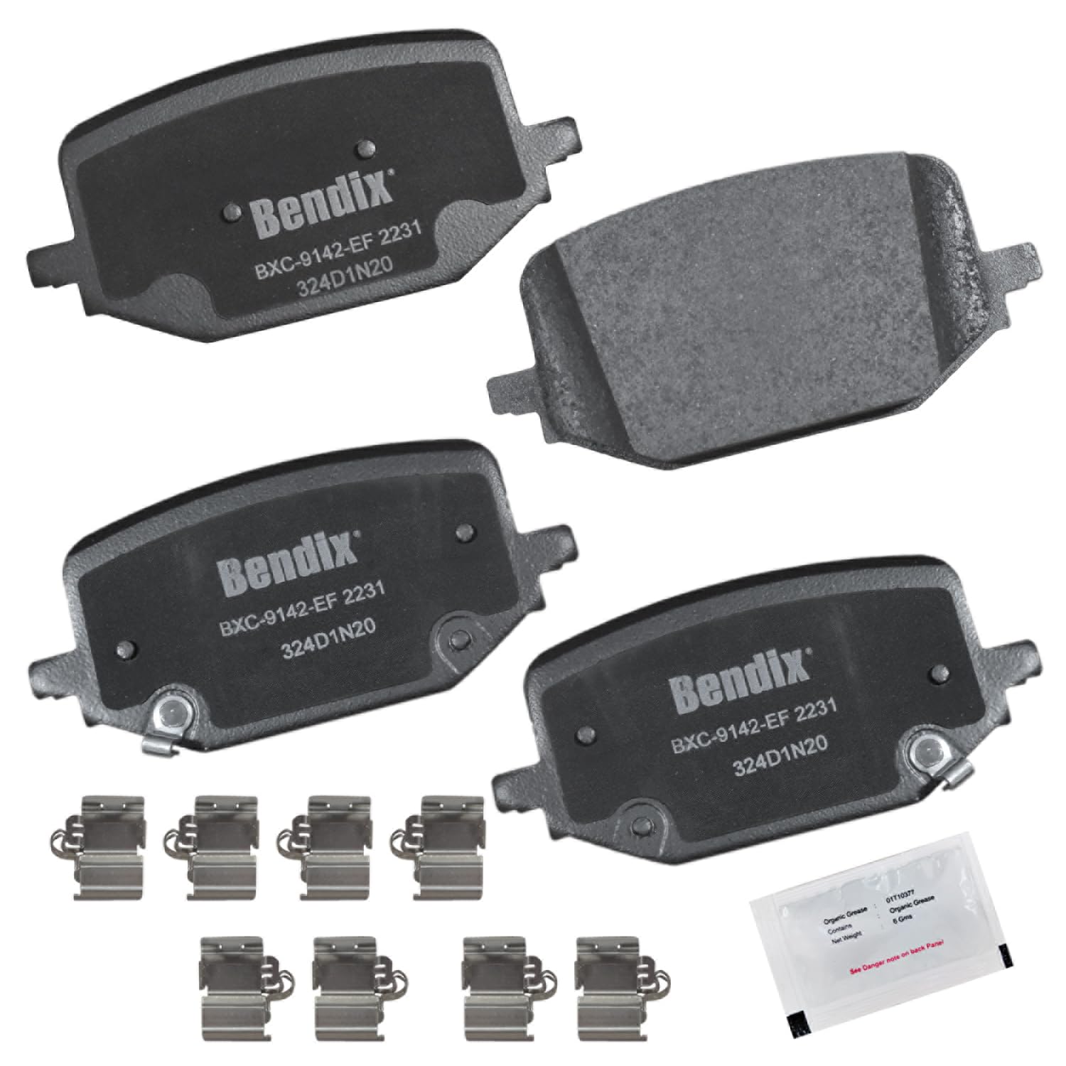 Bendix Priority1 Cfc2231 Ceramic Rear Brake Pads For Ford Explorer 2024-2020, Mustang 2024, Police Interceptor Utility 2024-2020