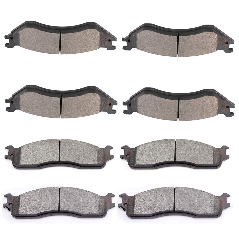 Ceramic Brake Pads Kits,Scitoo 8Pcs Brakes Pads Set Fit For 2006-2008 For Dodge For Ram 1500,2003-2008 For Dodge For Ram 2500,20