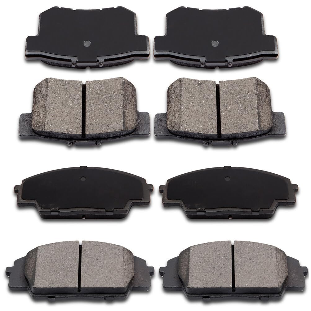 Cciyu D537 D829 Front & Rear Ceramic Disc Brake Pads Kit For Acura Csx 2007-2010,For Acura Rsx 2002-2006,For Honda Civic 2006-20