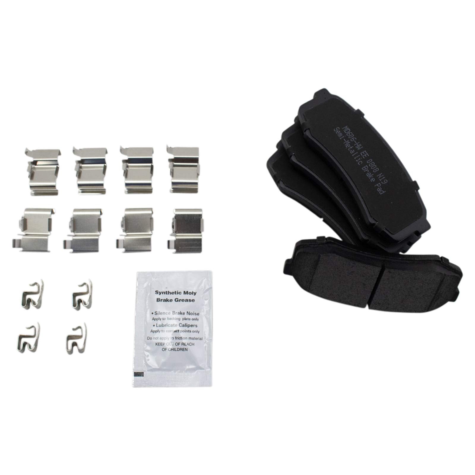 Trq Rear Brake Pad & Rotor Kit Brake Pads Brake Rotor Semi-Metallic Compatible With 2003-2009 Lexus Gx470 Toyota 4Runner 2007-20