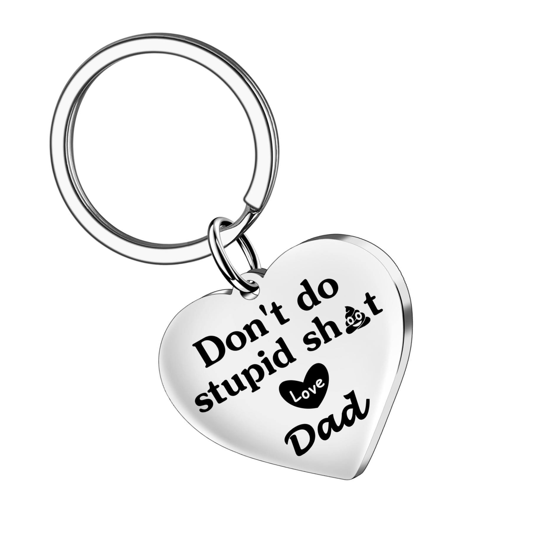 Funny Gifts For Teenage Teen Boys Girls Don'T Do Stupid Sh*T Love Dad Daddy Keychain Son Daughter Mother'S Day Father'S Day Grad