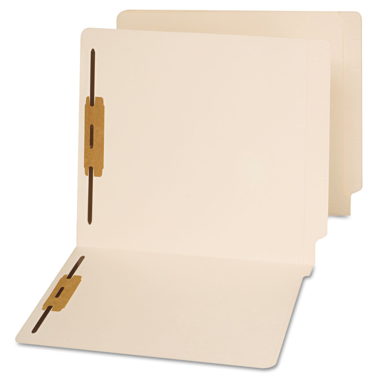 Universal UNV13120 Reinforced Straight End Tab 2Fastener File Folders  Letter, Manila (50/Box)
