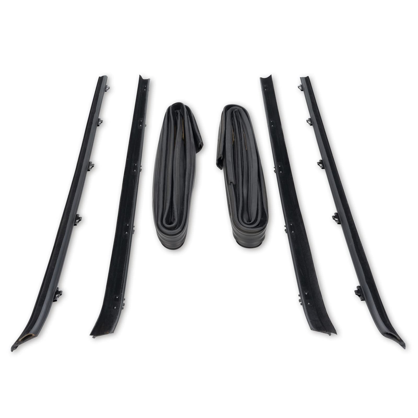 WEILEITE Front Door Window Channel Felt Trim Seal Weather Stripping Kit Compatible with GMC C1500 C2500 C3500 K1500 K2500 K3500 