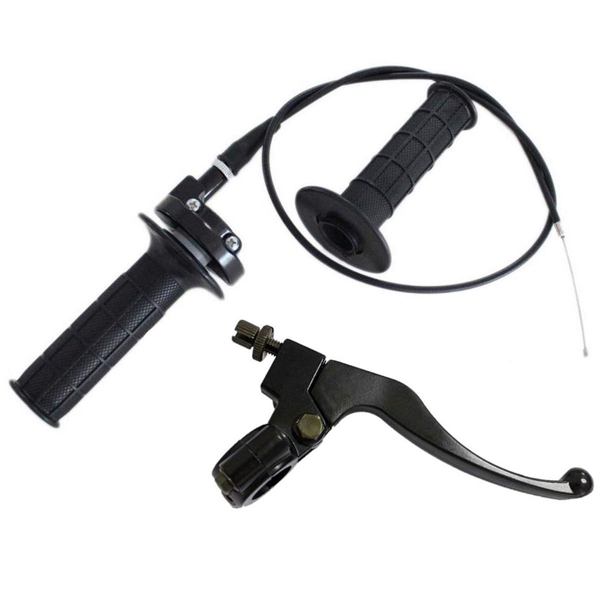 Liyyoo Throttle Cable Kit, Throttle Handle,Right Brake Lever And Left Handle, For Xr80 Xr100 Crf70 Crf80 Crf100 Pit Dirt Motor Bike Baja Mini Bike 196Cc 200Cc 5.5Hp 6.5Hp 48 Inch Twist Throttle Hand
