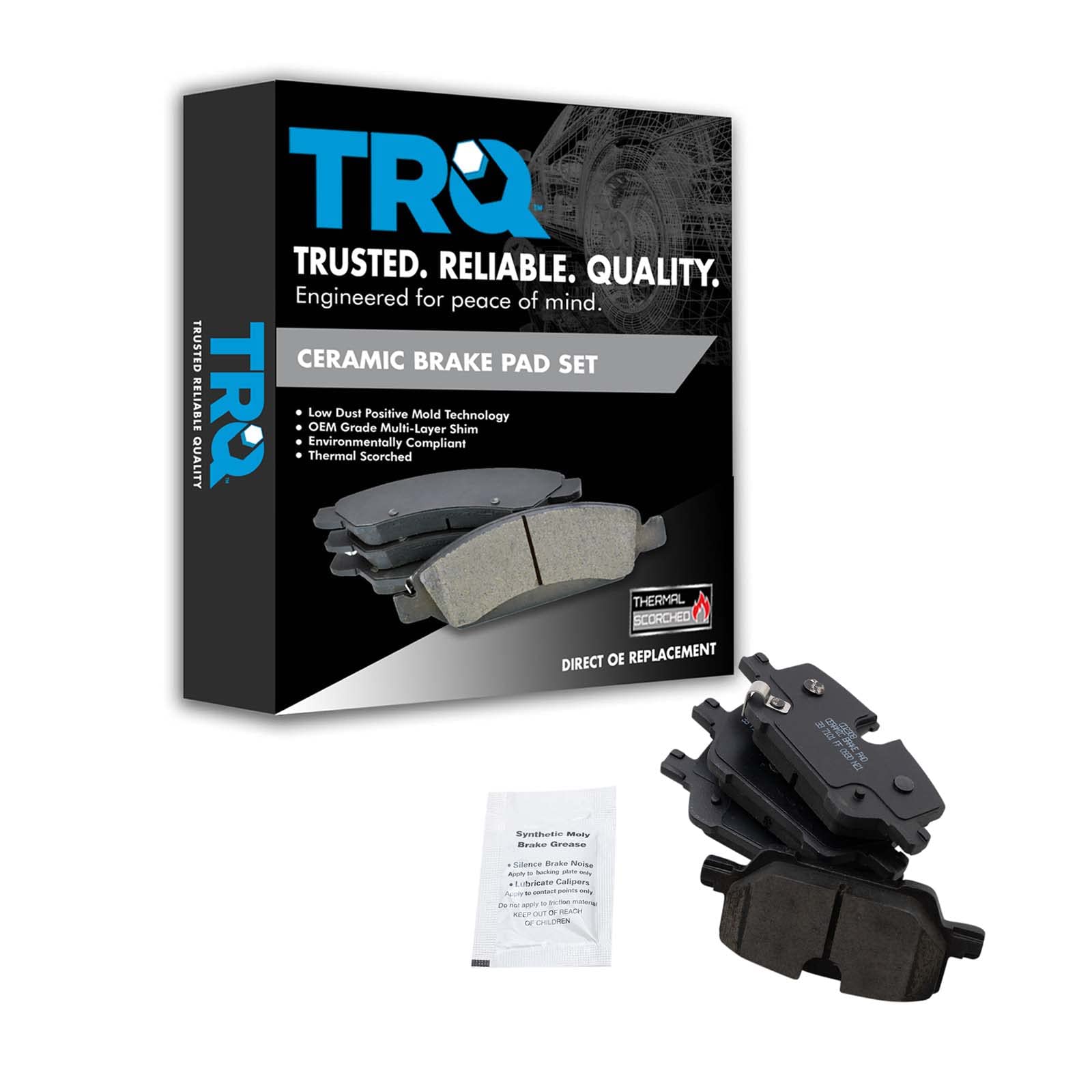 TRQ Rear Brake Pads Ceramic Compatible with 2020-2021 Buick Encore GX 2021 Chevrolet Trailblazer