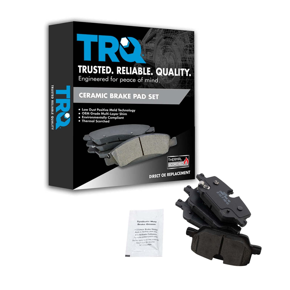 TRQ Rear Brake Pads Ceramic Compatible with 2020-2021 Buick Encore GX 2021 Chevrolet Trailblazer