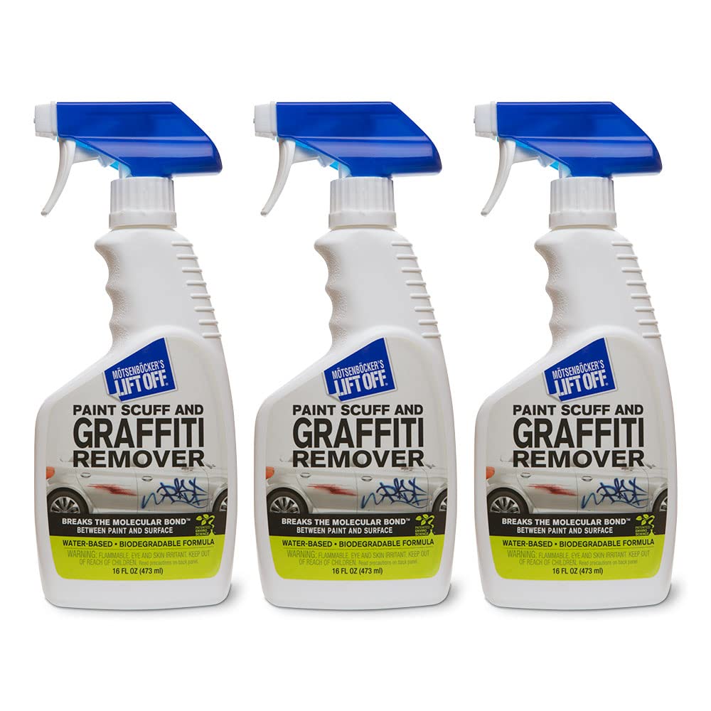 Motsenbocker'S Lift Off 45406-3Pk 16-Ounce Paint Scuff And Graffiti Remover Easily Removes Paint Scuffs, Spray Paint, Acrylic Fr