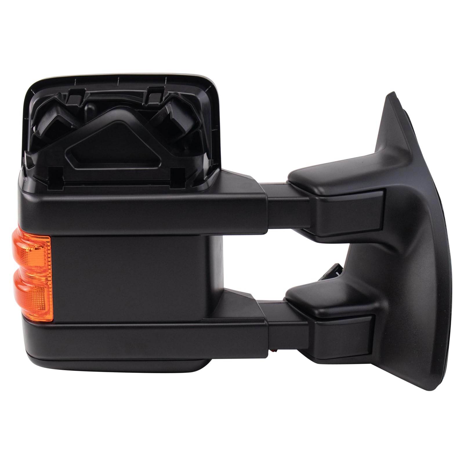 Trq Right Mirror With Heat With Memory With Chrome & Black Covers Passenger Side Compatible With 2008 Ford F-250 Super Duty F-35