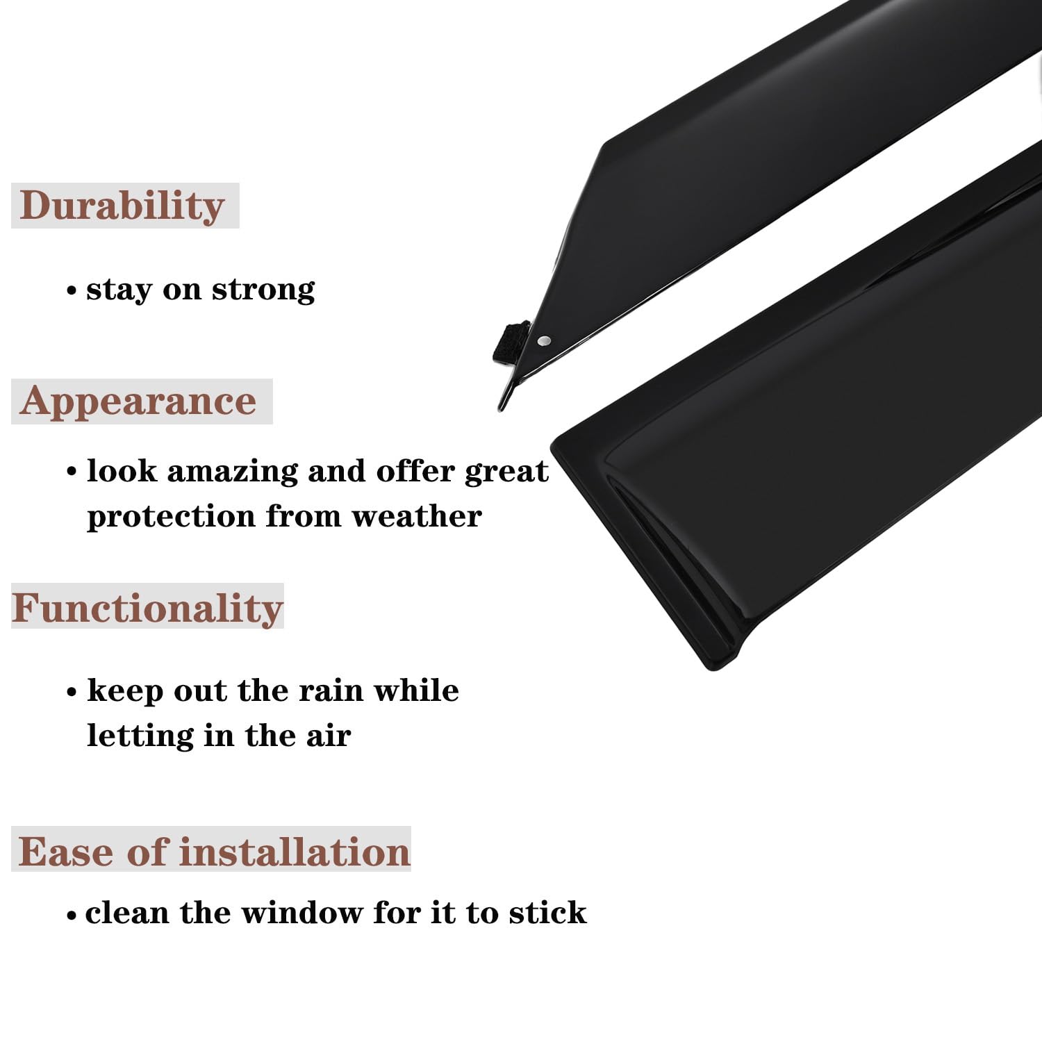 Vesul Window Deflector Compatible With 2024 2025 Lexus Gx550 Gx550H/Toyota Land Cruiser Prado J250 Lc250 Tape-On Rain Guards Win