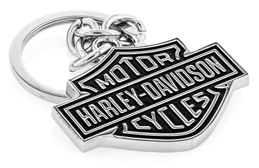 Harley-Davidson Black Bar & Shield Key Chain Hdkd14
