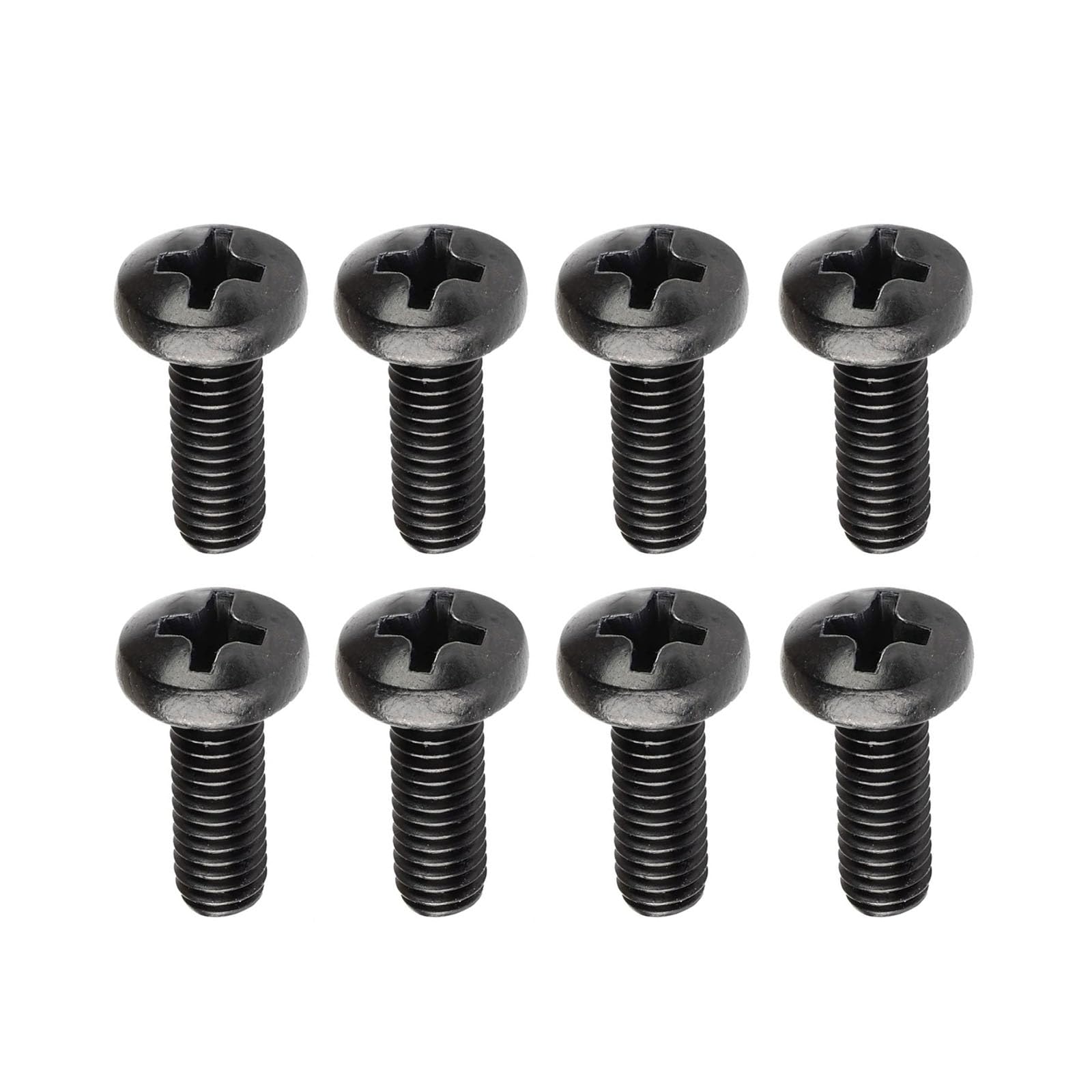 Black License Plate Screws for Lexus, Toyota, M6-1.0 x 16 mm Bolt,Phillips Machine Pan Head 18-8, Stainless Steel(8 Pack)