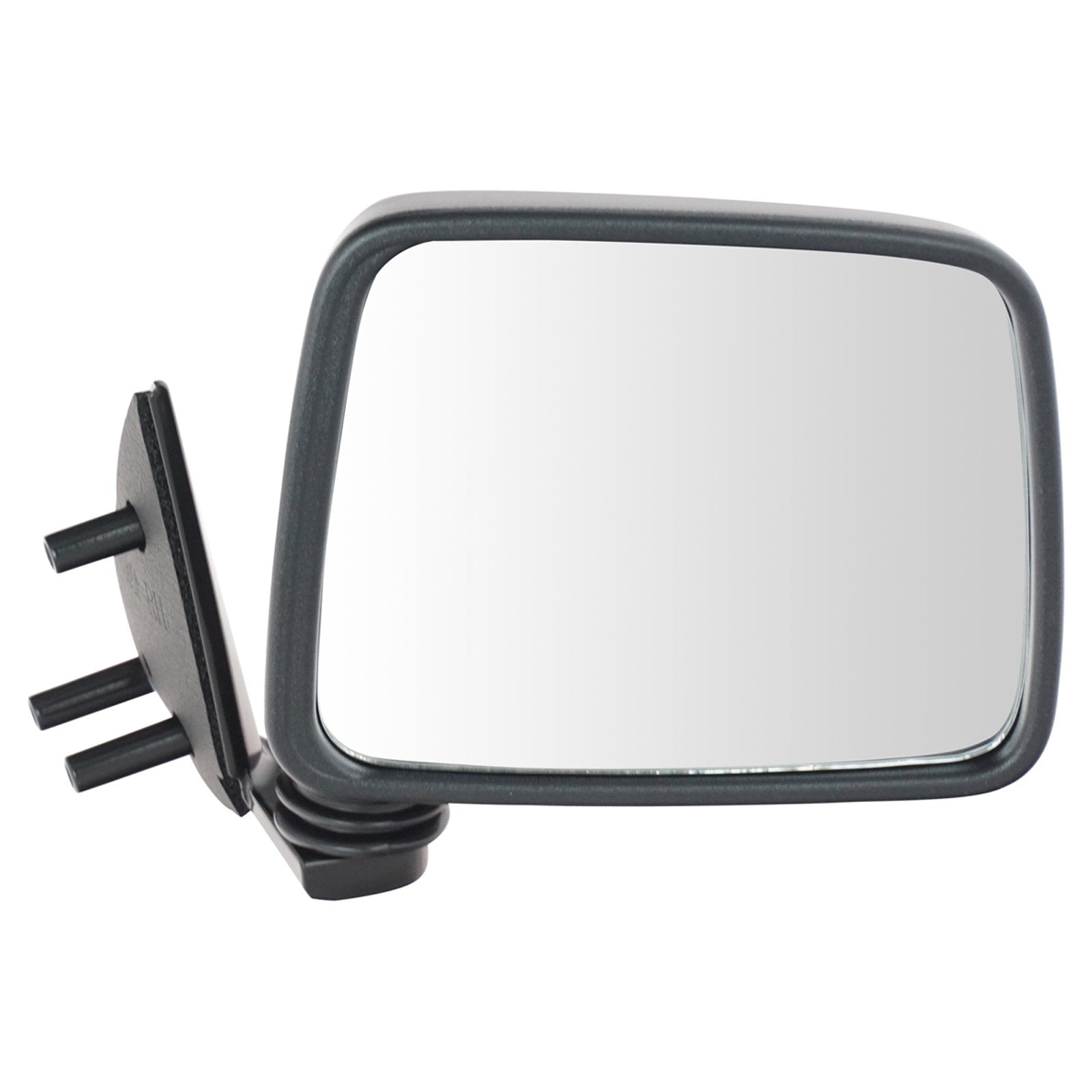 Trq Right Mirror Manual With Black Cover With Smooth Cover Passenger Side Compatible With 1986-1994 Nissan D21 1998-2004 Frontie