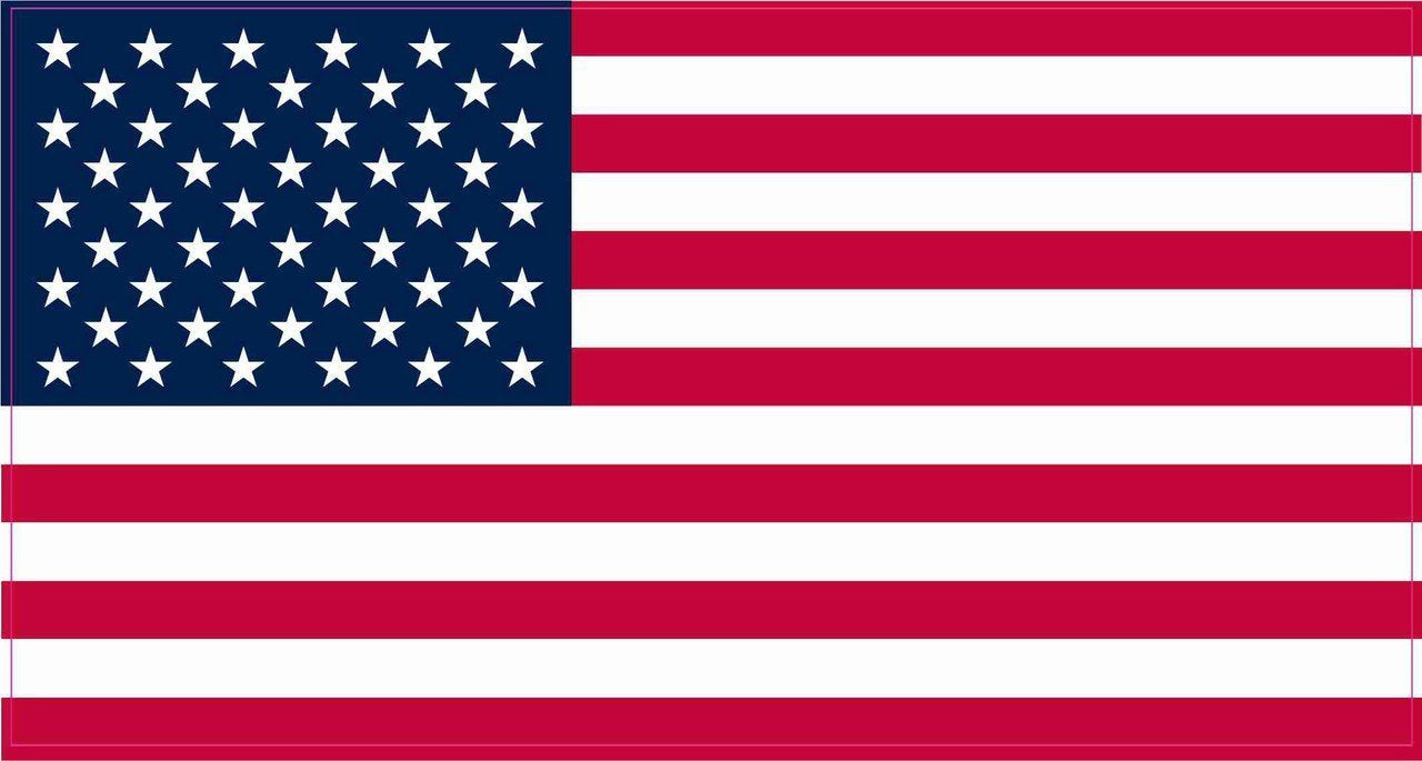 Stickertalk Proportional Usa Flag Vinyl Sticker, 7 Inches By 3.8 Inches