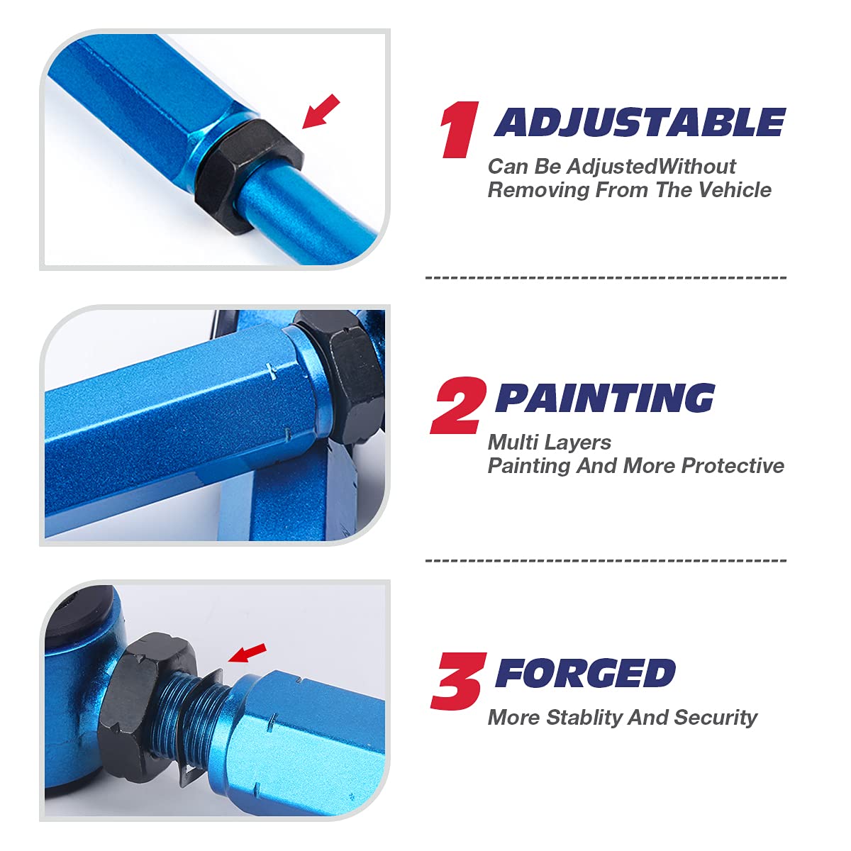 KSP Rear Camber Arms/kits, Adjustable Toe -2.00° to +2.00° Camber -3.00° to +3.00° Suspesnion Arm fits 350Z 370Z Altima G35 G37 Sedan Coupe, 2PC