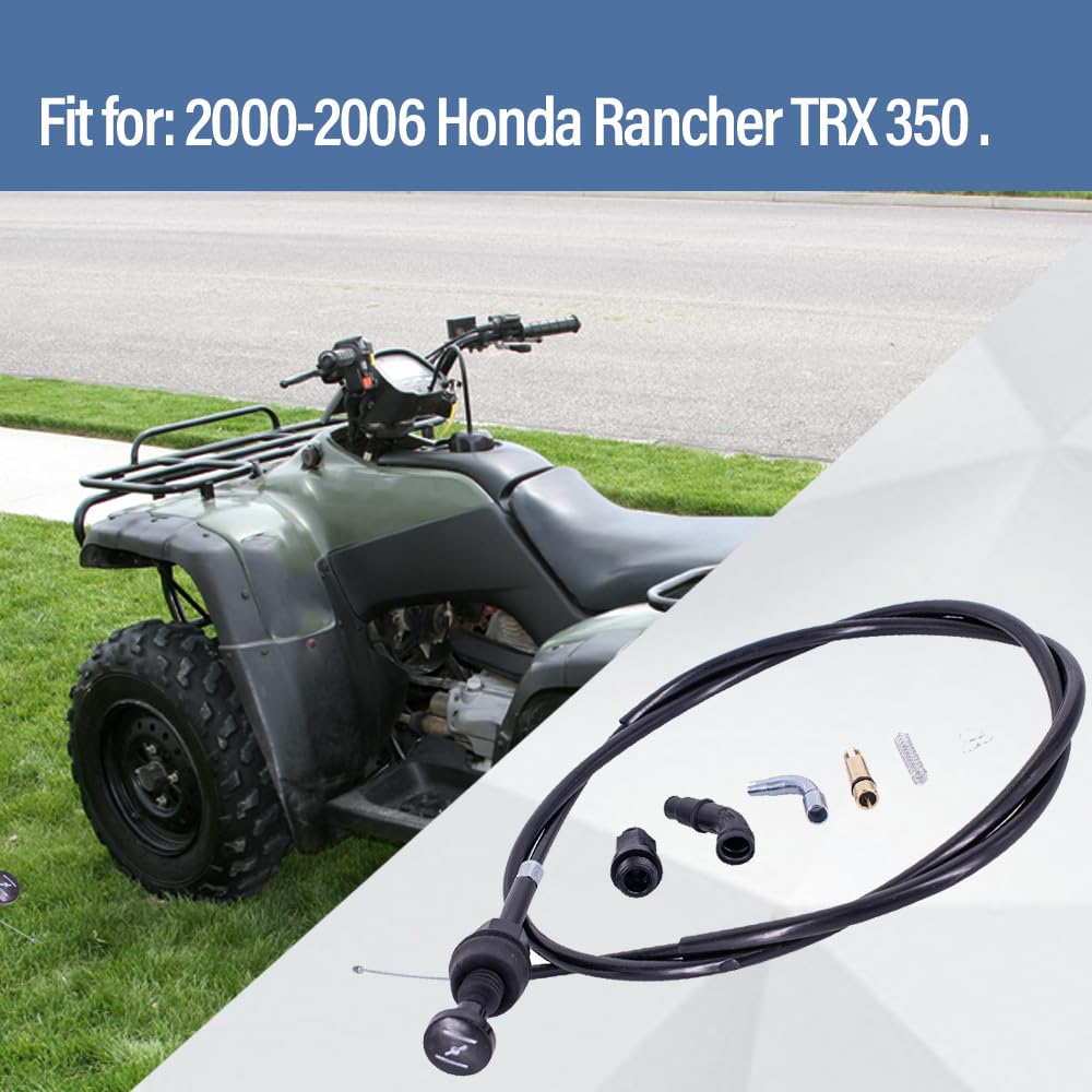 Carburetor Choke Cable And Plunger Choke Starter Valve Kit Fits For 2000-2006 Honda Trx350 Rancher 350 Replace 17950-Hn0-A12 160