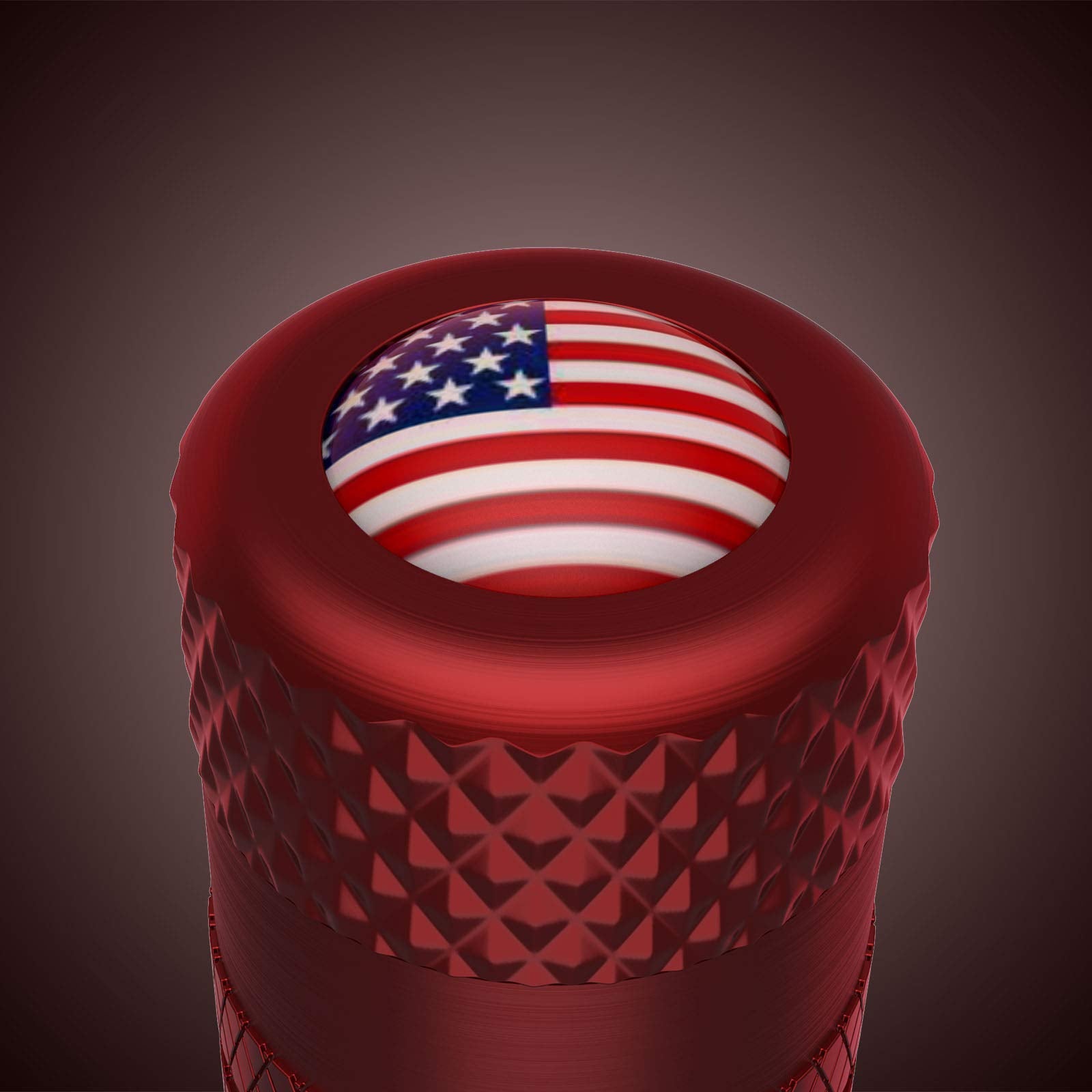 Ckauto American Flag Valve Stem Caps, Aluminum Usa Tire Valve Caps, Universal Dust Proof Stem Covers For Cars, Trucks, Bikes, Mo