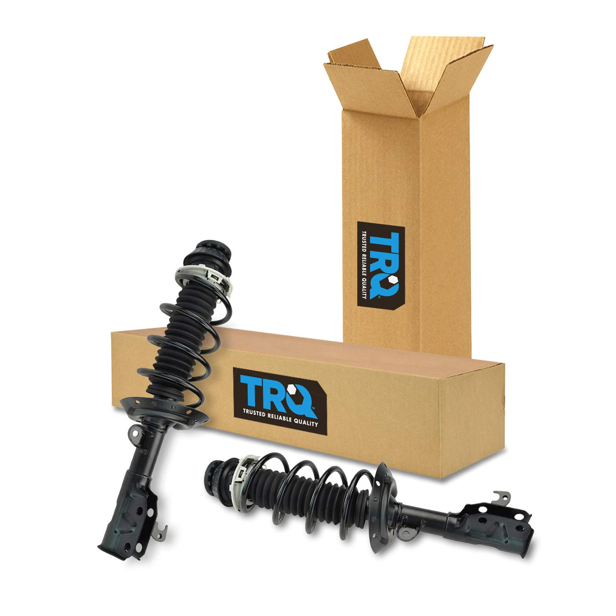 Trq Front Strut & Coil Spring Assembly Set Driver & Passenger Sides Compatible With 09-14 Honda Fit