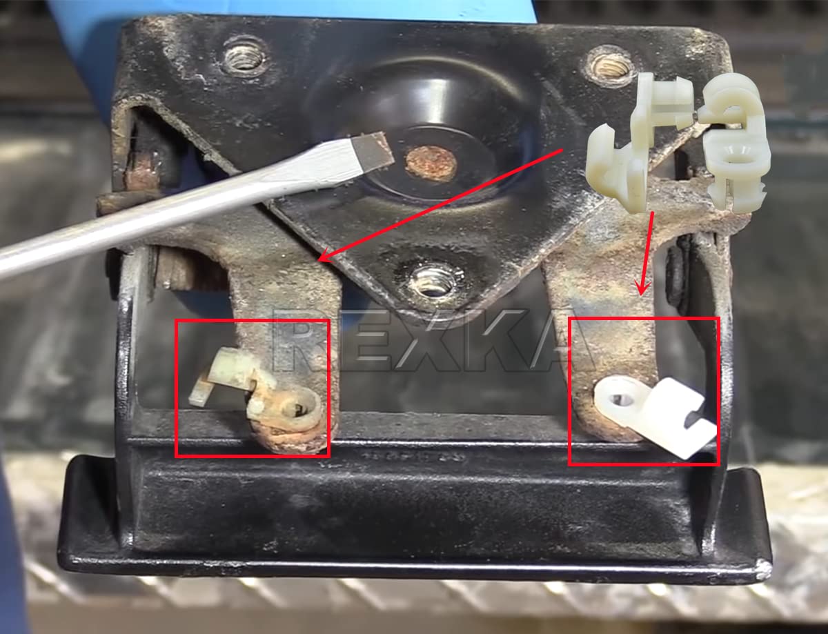 Rexka 10Pcs Tailgate Handle Lock Rod Retainer Clip 3/16 Rod 15545178 For Gm Chevy Gmc Trucks Pickups 1500 2500 3500 Sonoma