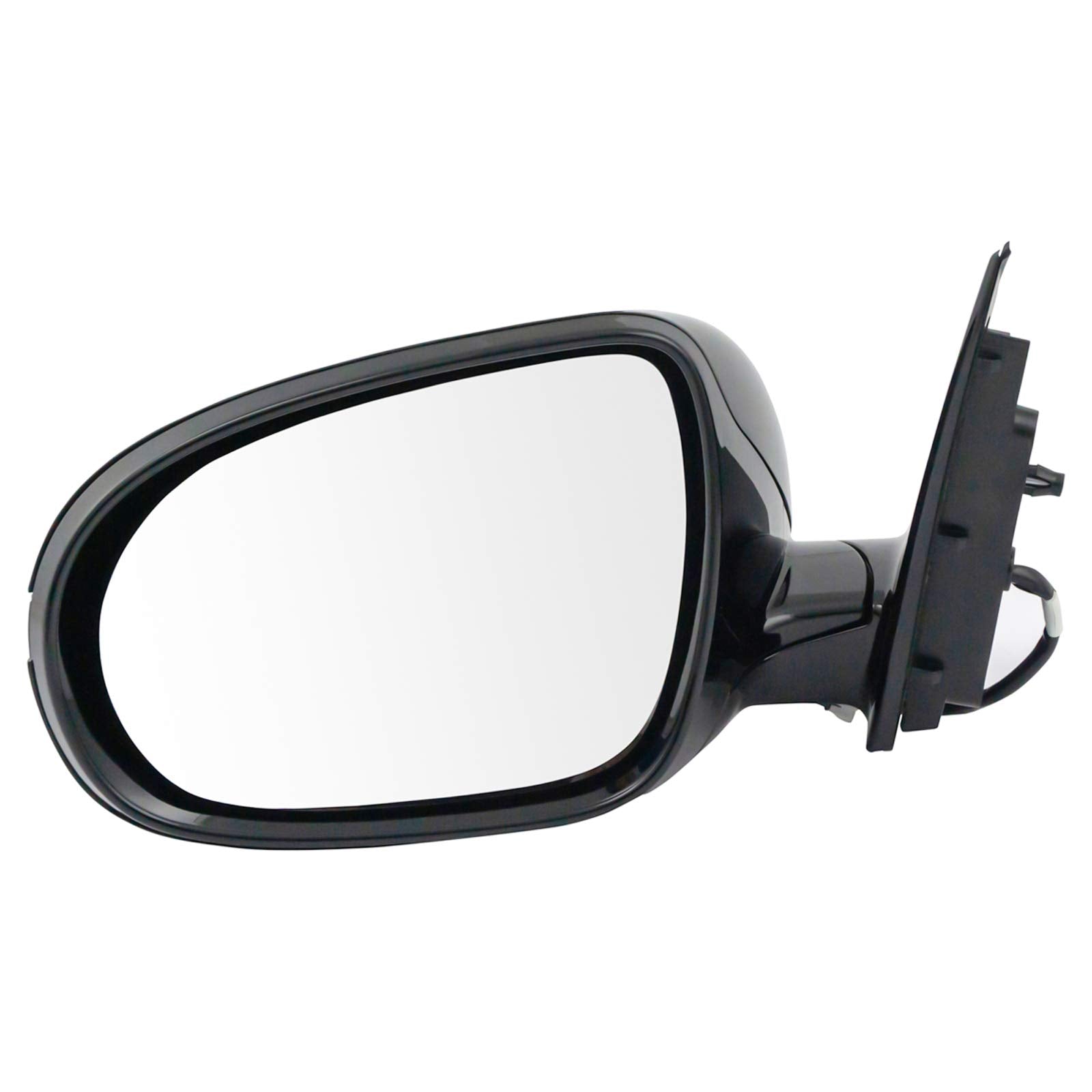 TRQ Mirror Power Heated Signal Smooth Black Driver Side Left LH for Kia Sorento