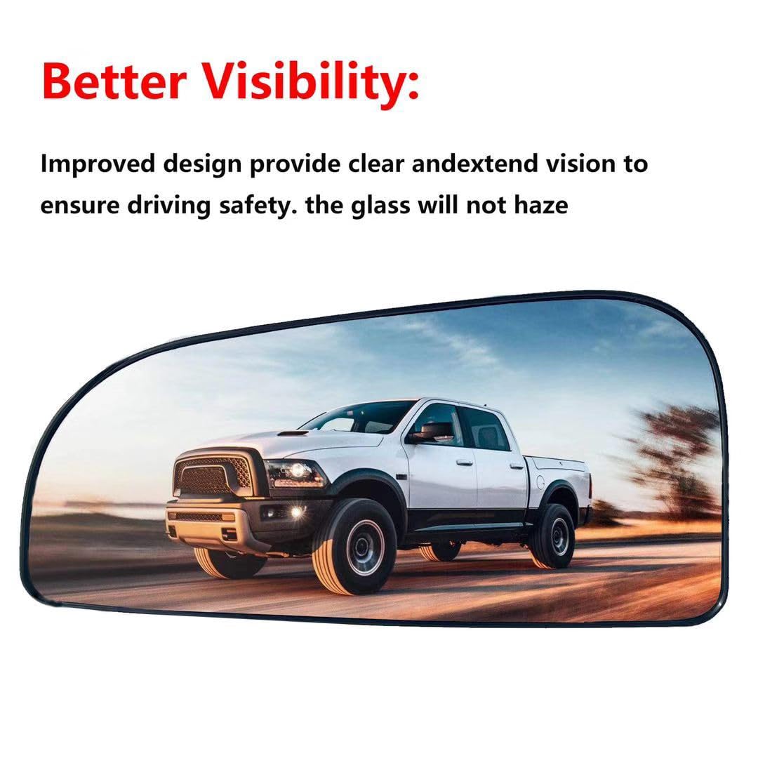 68067731AA Right Passenger Side Mirror Tow Lower Glass Replacement For 2010-2020 Dodge Ram 1500 2500 3500 4500 5500 - Ram 1500 2